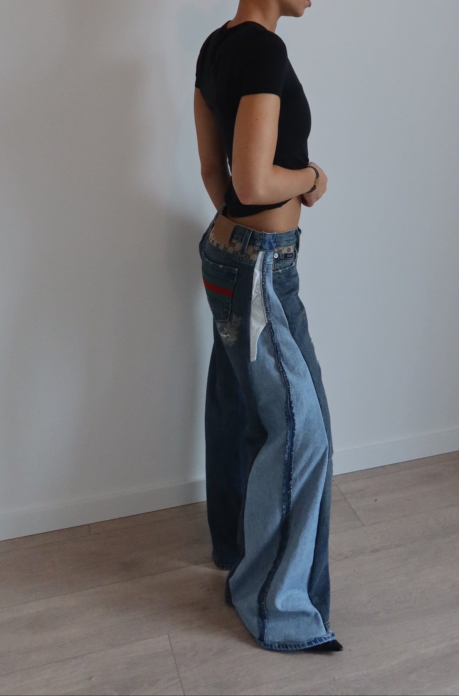 'TWO SIDES' Gucci reworked jeans