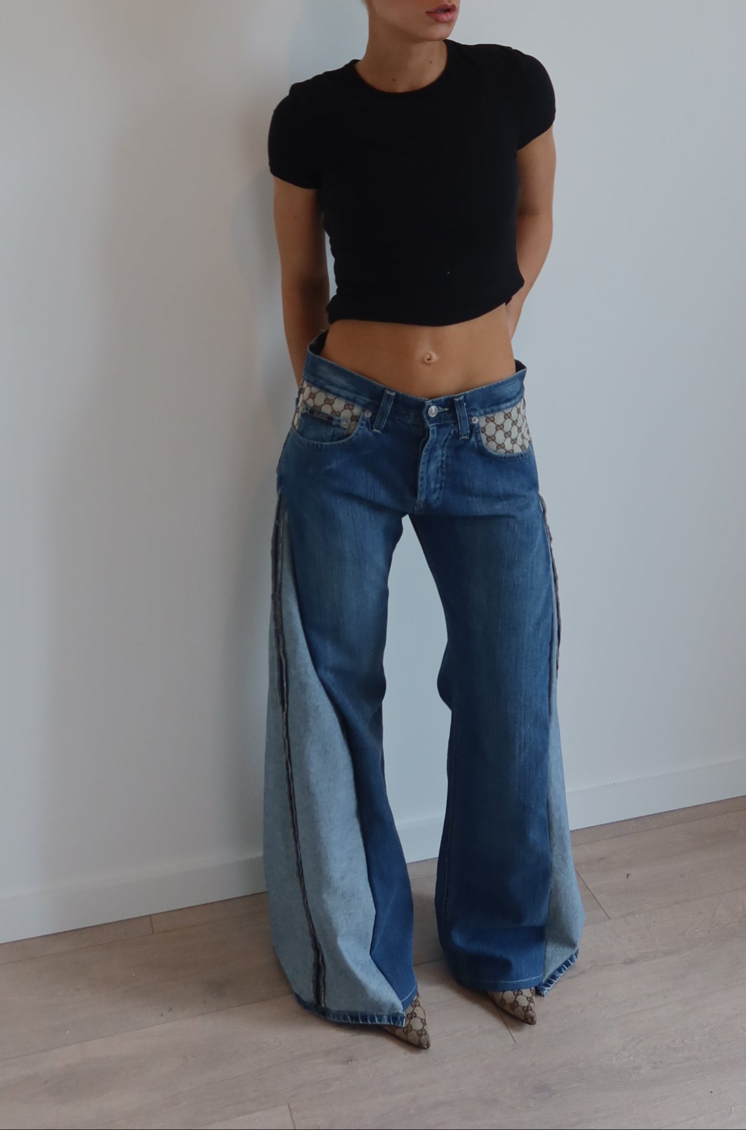 'TWO SIDES' Gucci reworked jeans