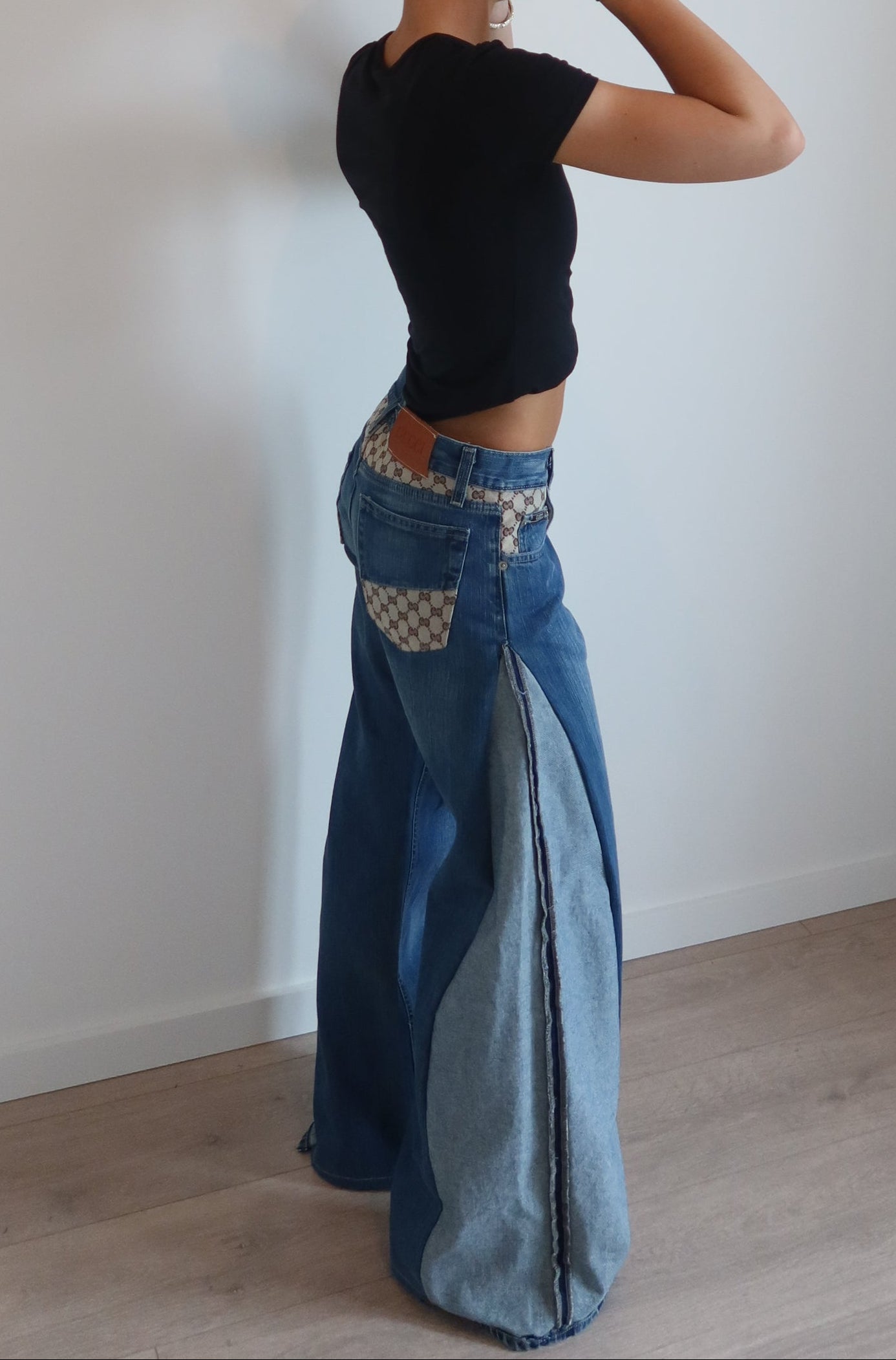 'TWO SIDES' Gucci reworked jeans