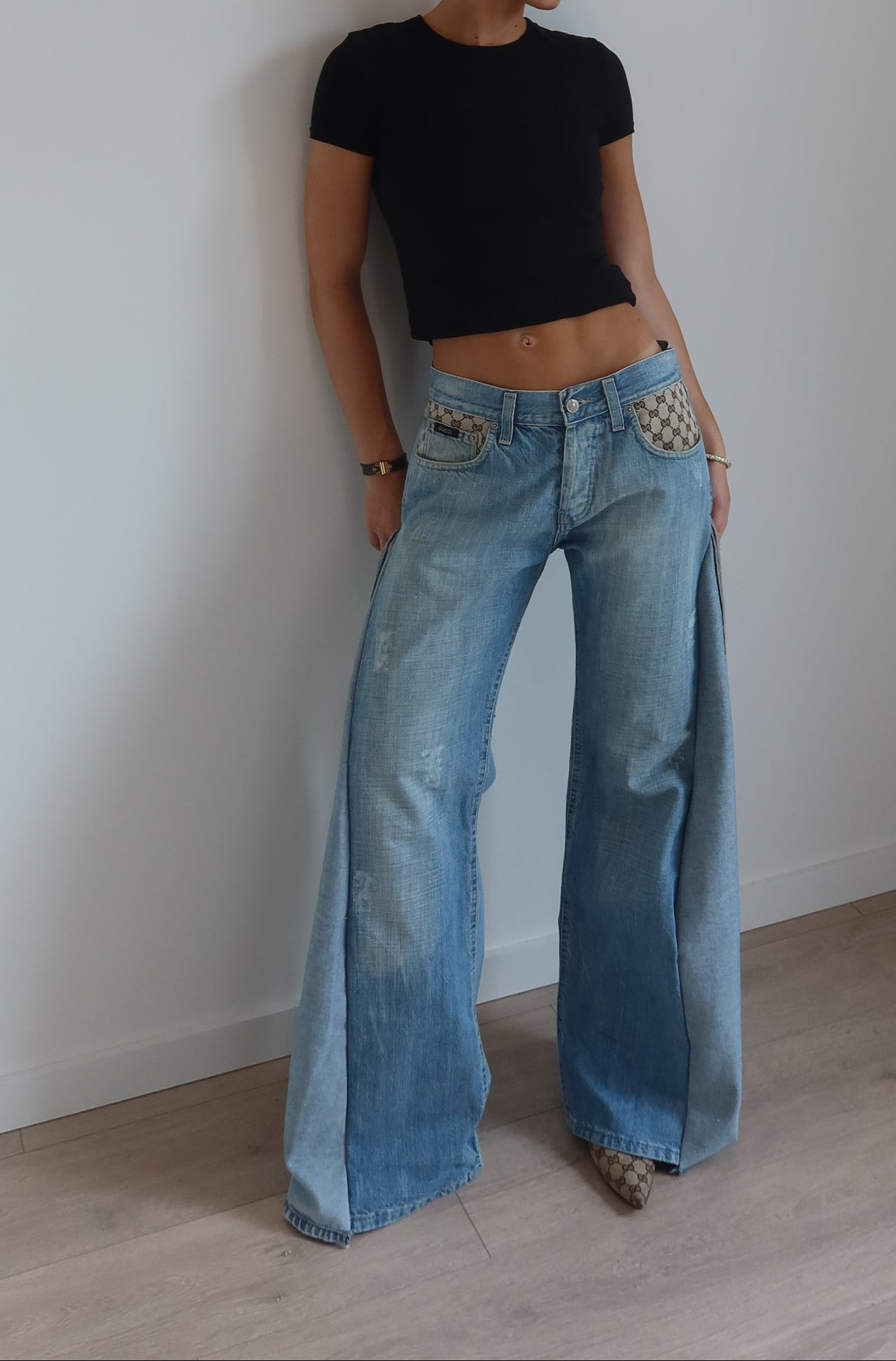 'TWO SIDES' Gucci reworked jeans