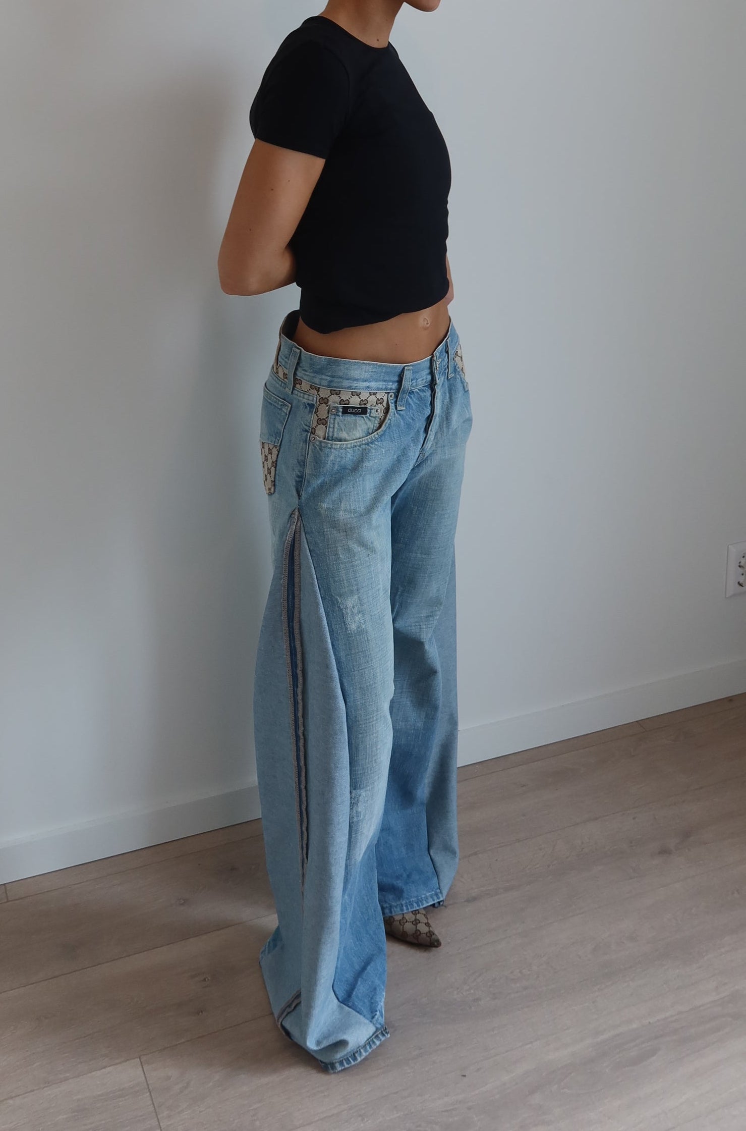 'TWO SIDES' Gucci reworked jeans
