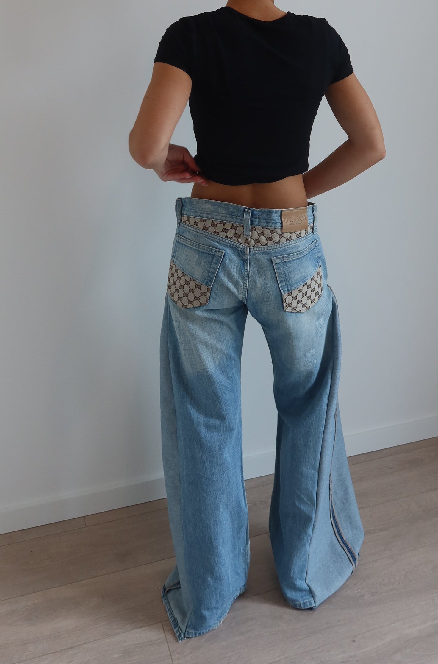 'TWO SIDES' Gucci reworked jeans