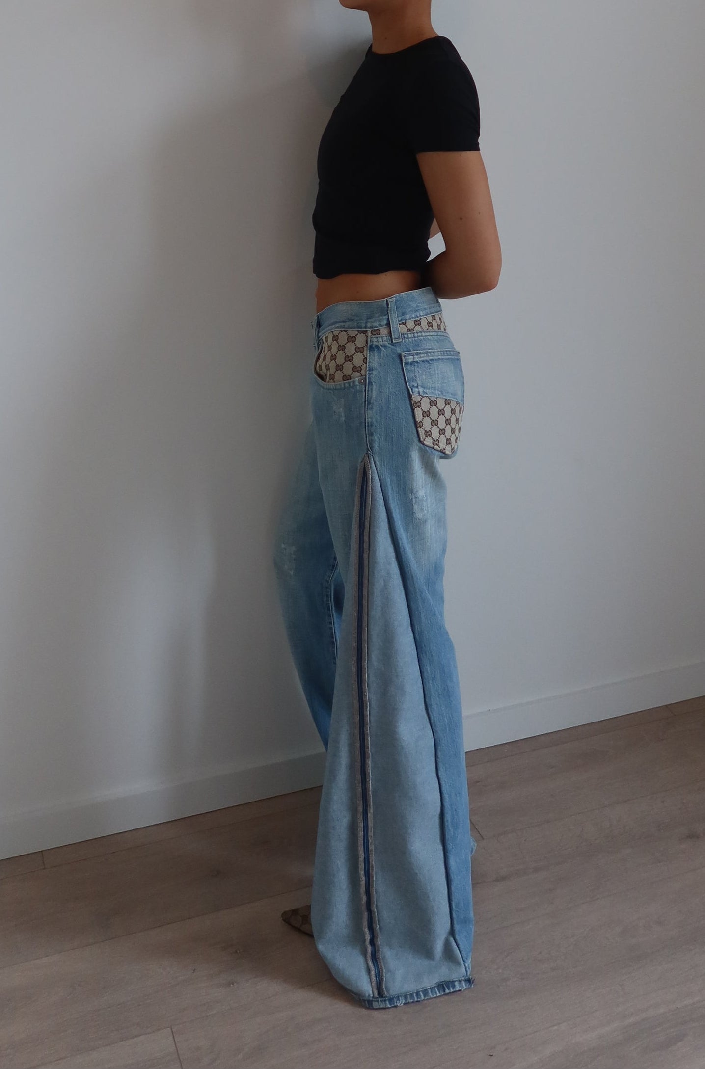 'TWO SIDES' Gucci reworked jeans