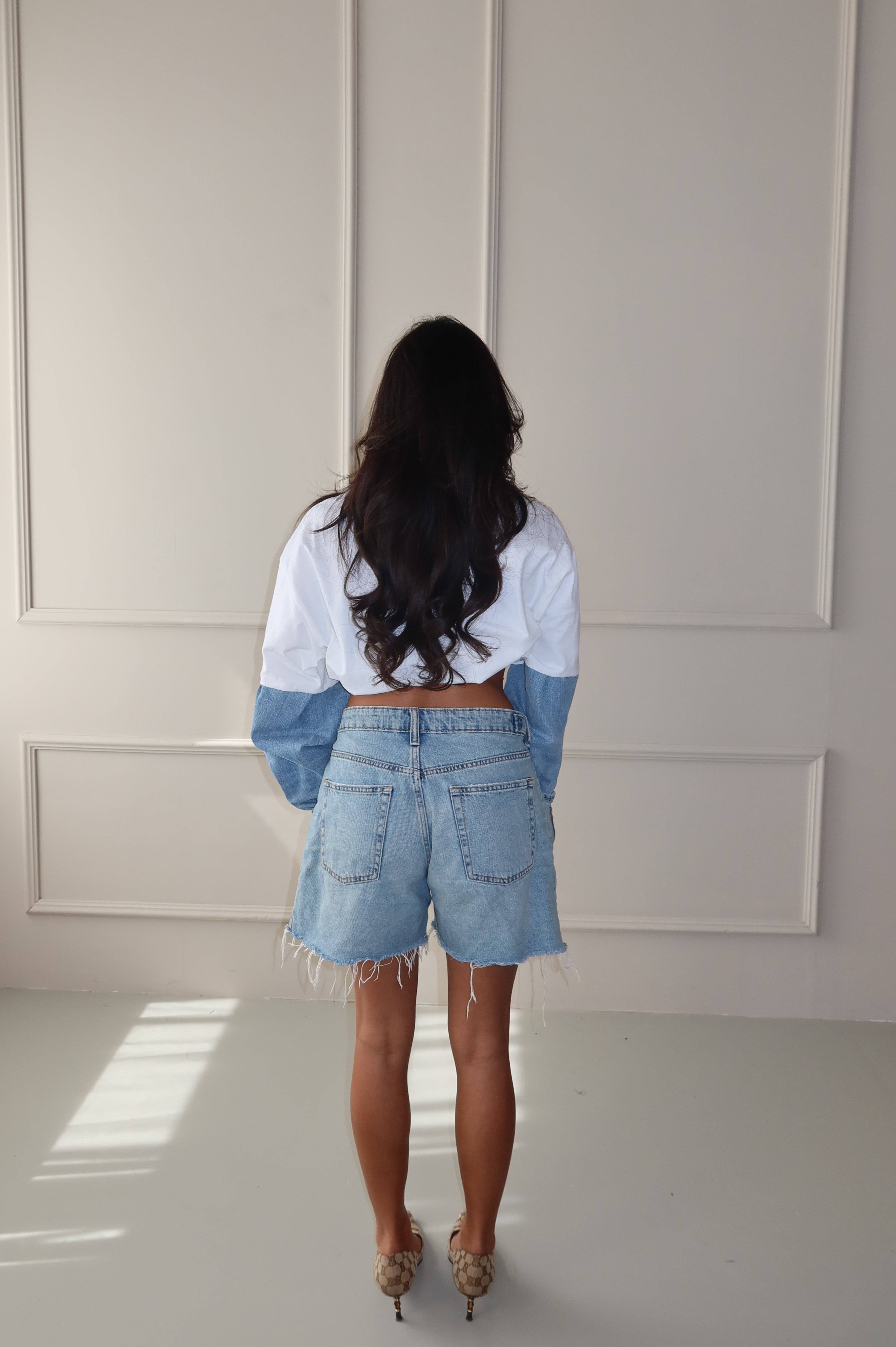 PRE-ORDER denim t-shirt white