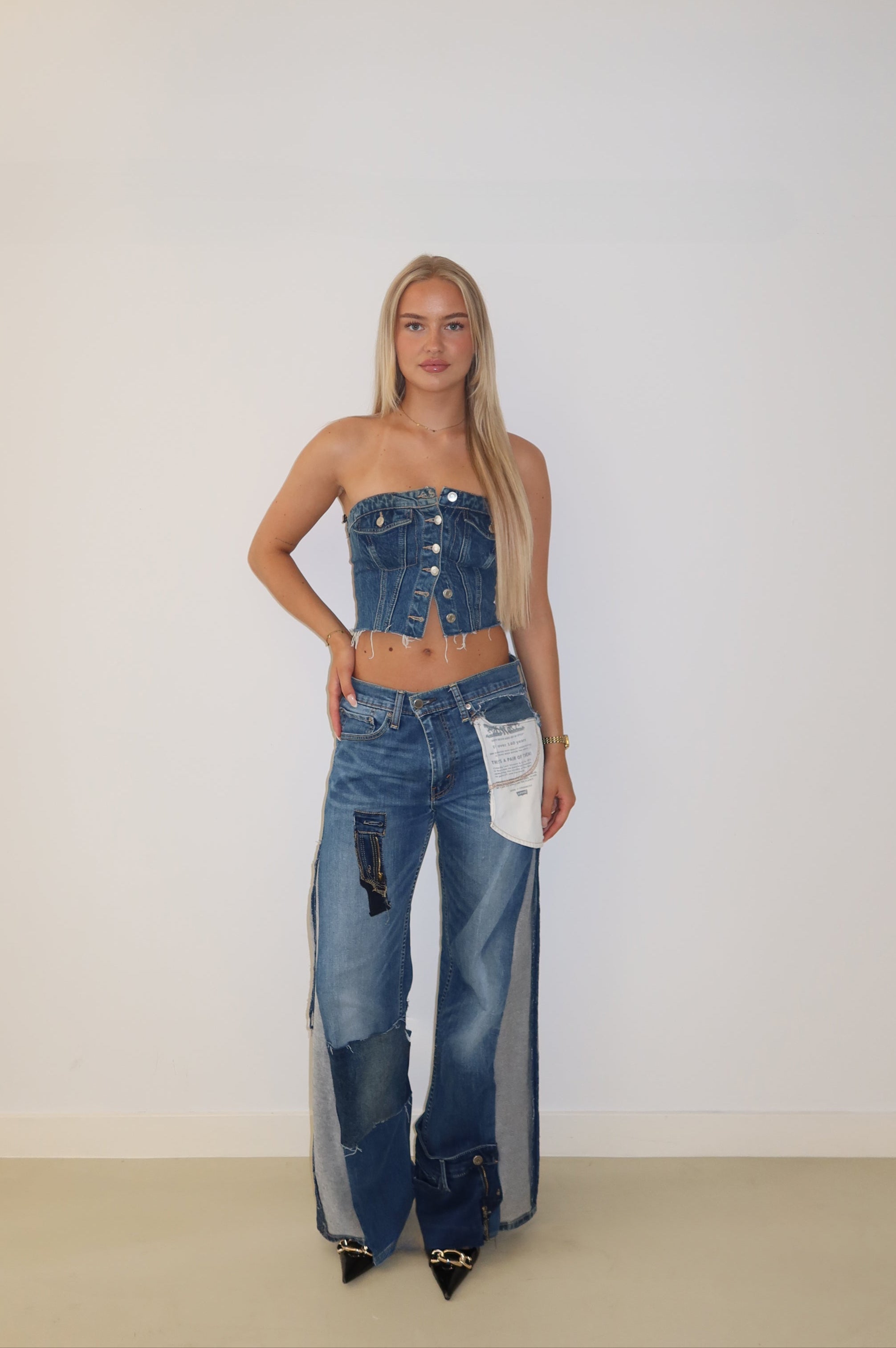 'TWO SIDES' Levi's reworked jeans