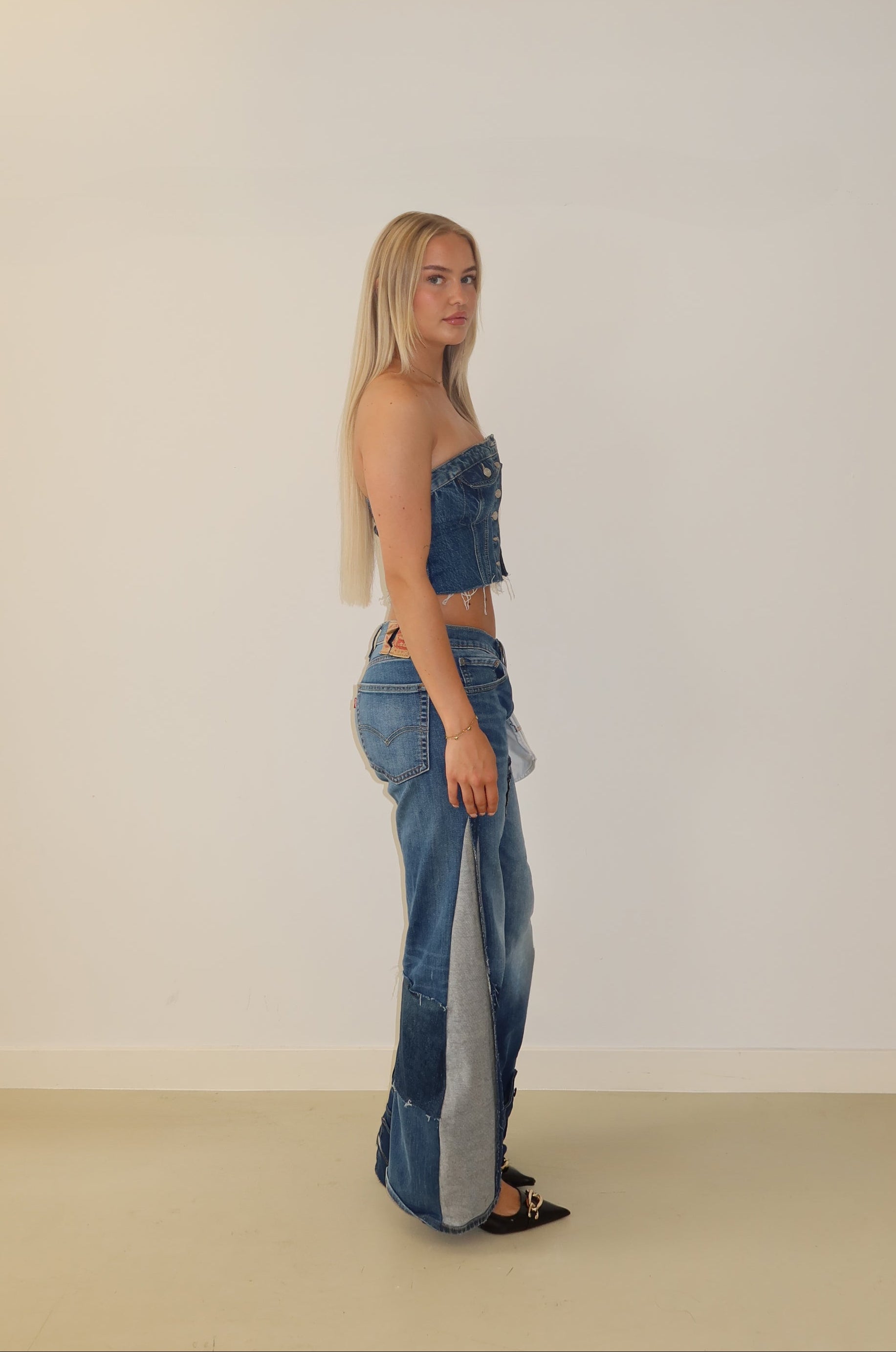 'TWO SIDES' Levi's reworked jeans