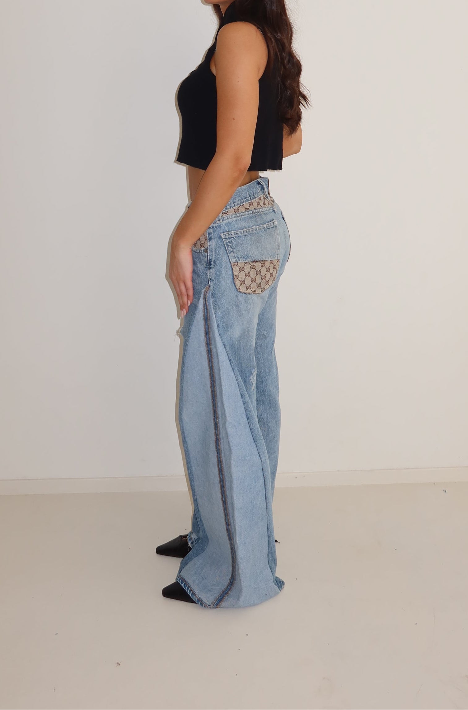 'TWO SIDES' Gucci reworked jeans