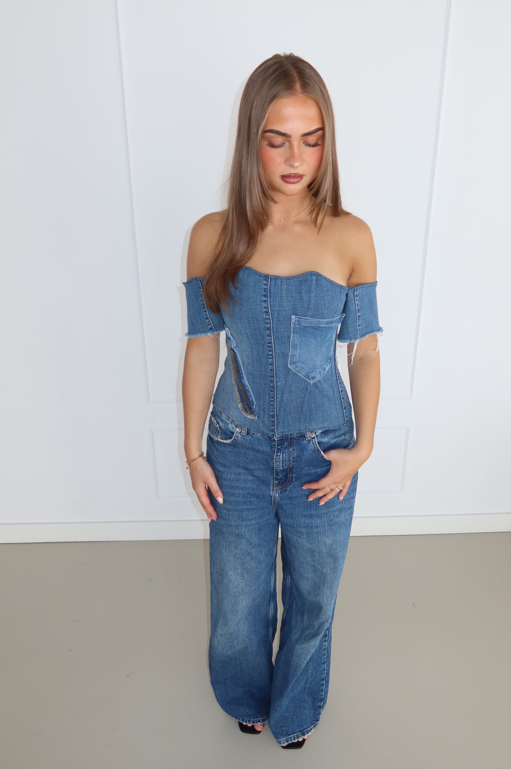 'CLASSY' Levi's corset top