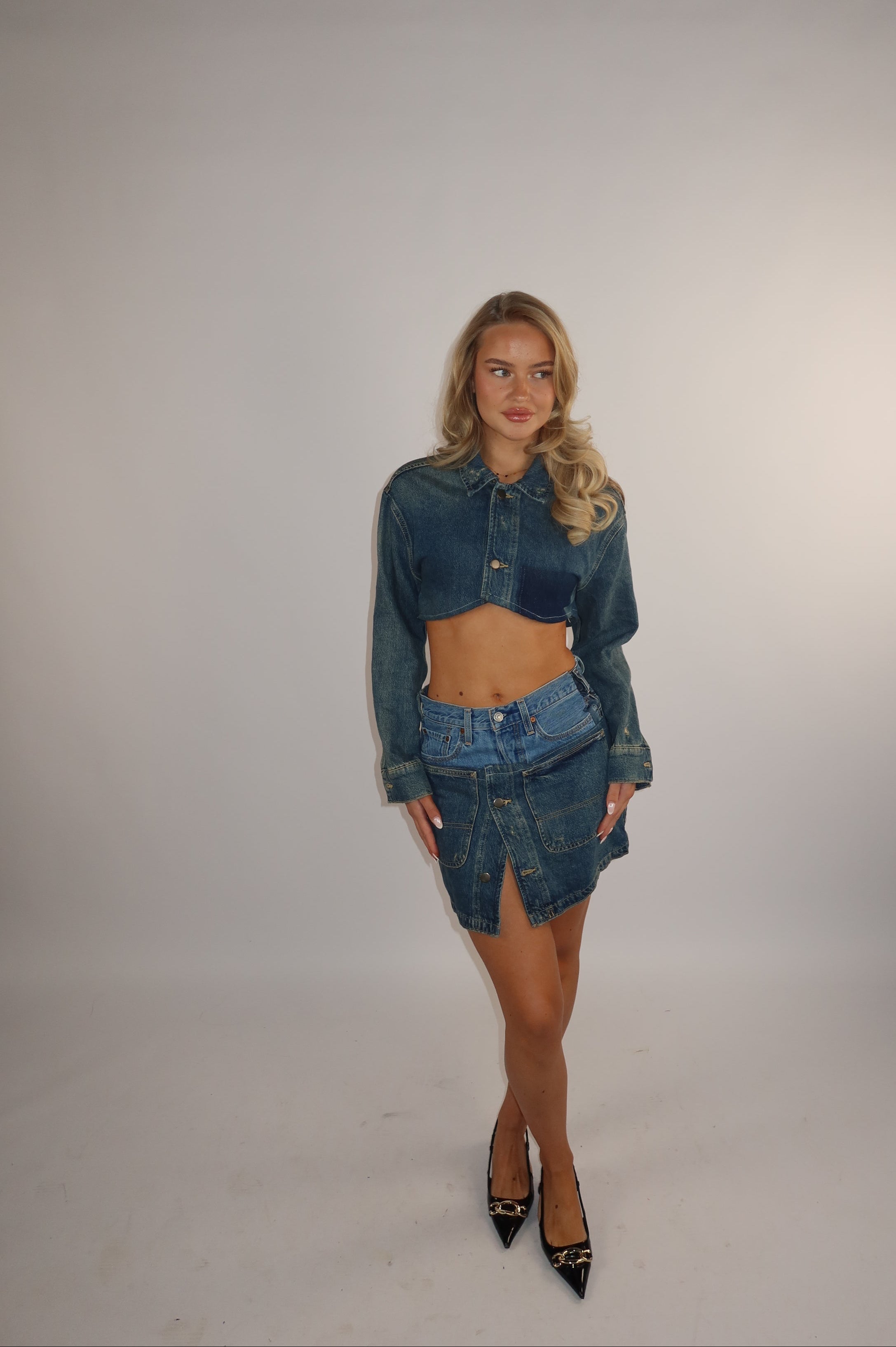 "TWO TONE" Levi's reworked matching set