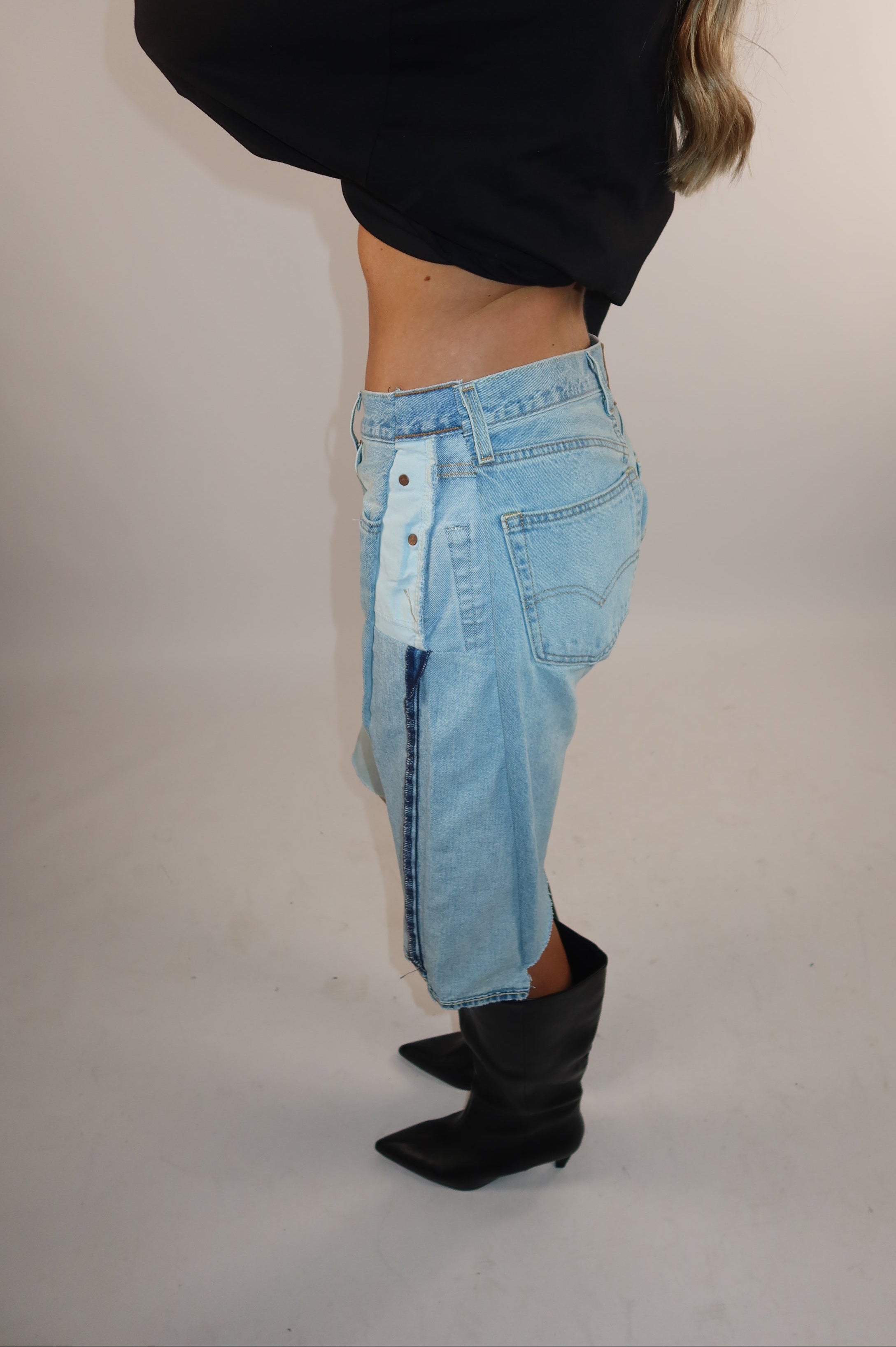 'TWO SIDES' Levi's reworked jort