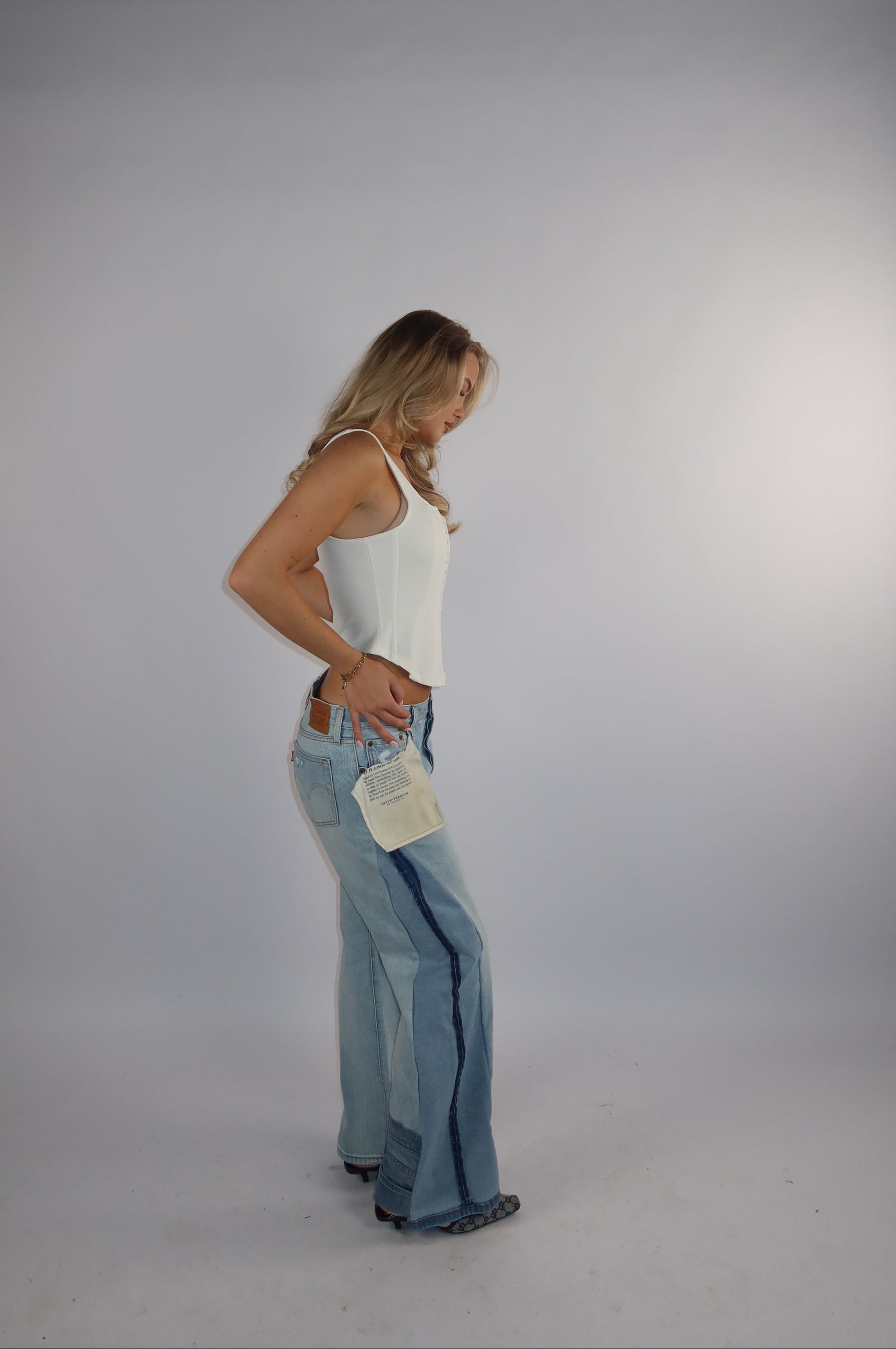 'TWO SIDES' Levi's reworked jeans