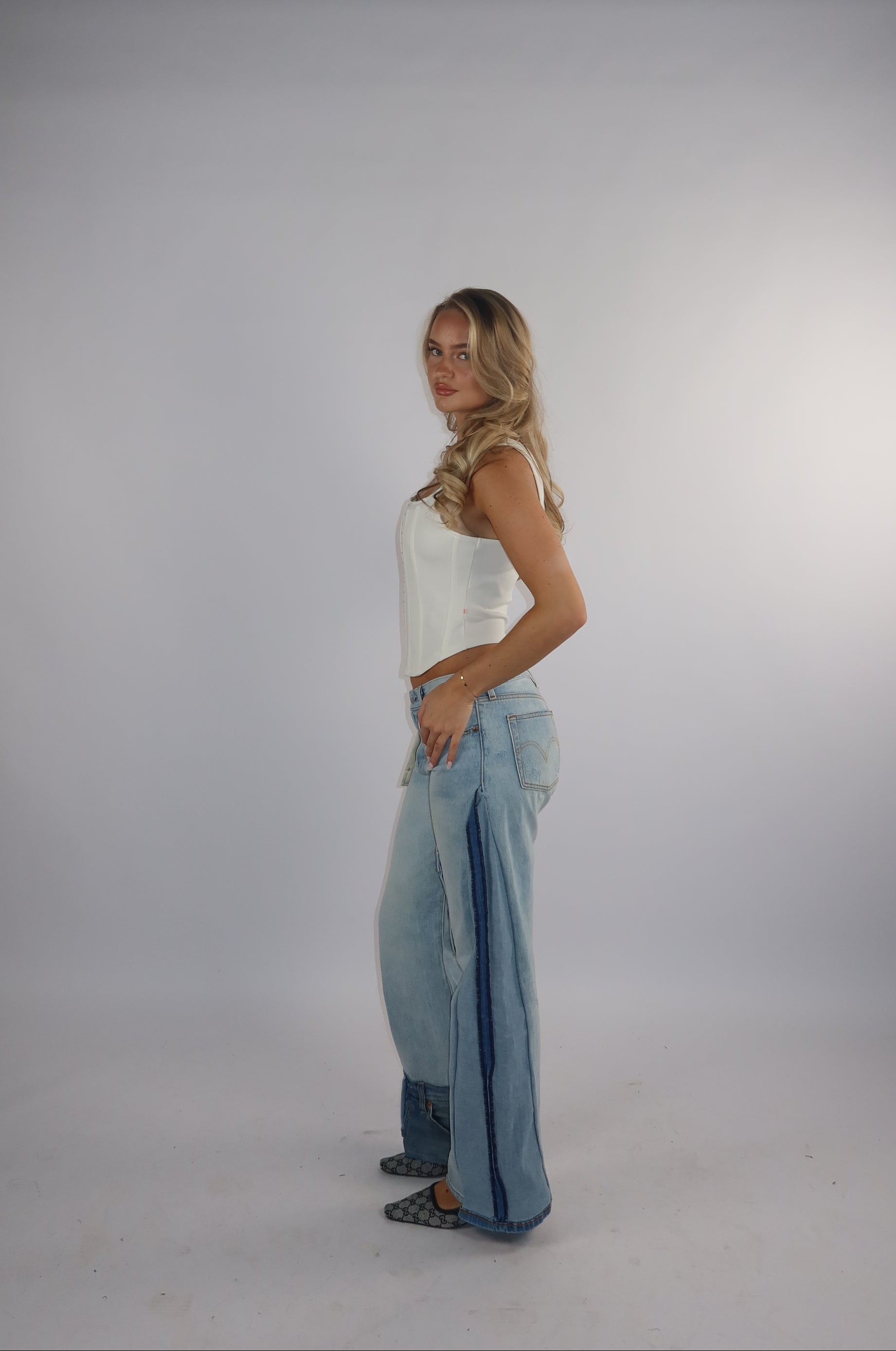 'TWO SIDES' Levi's reworked jeans