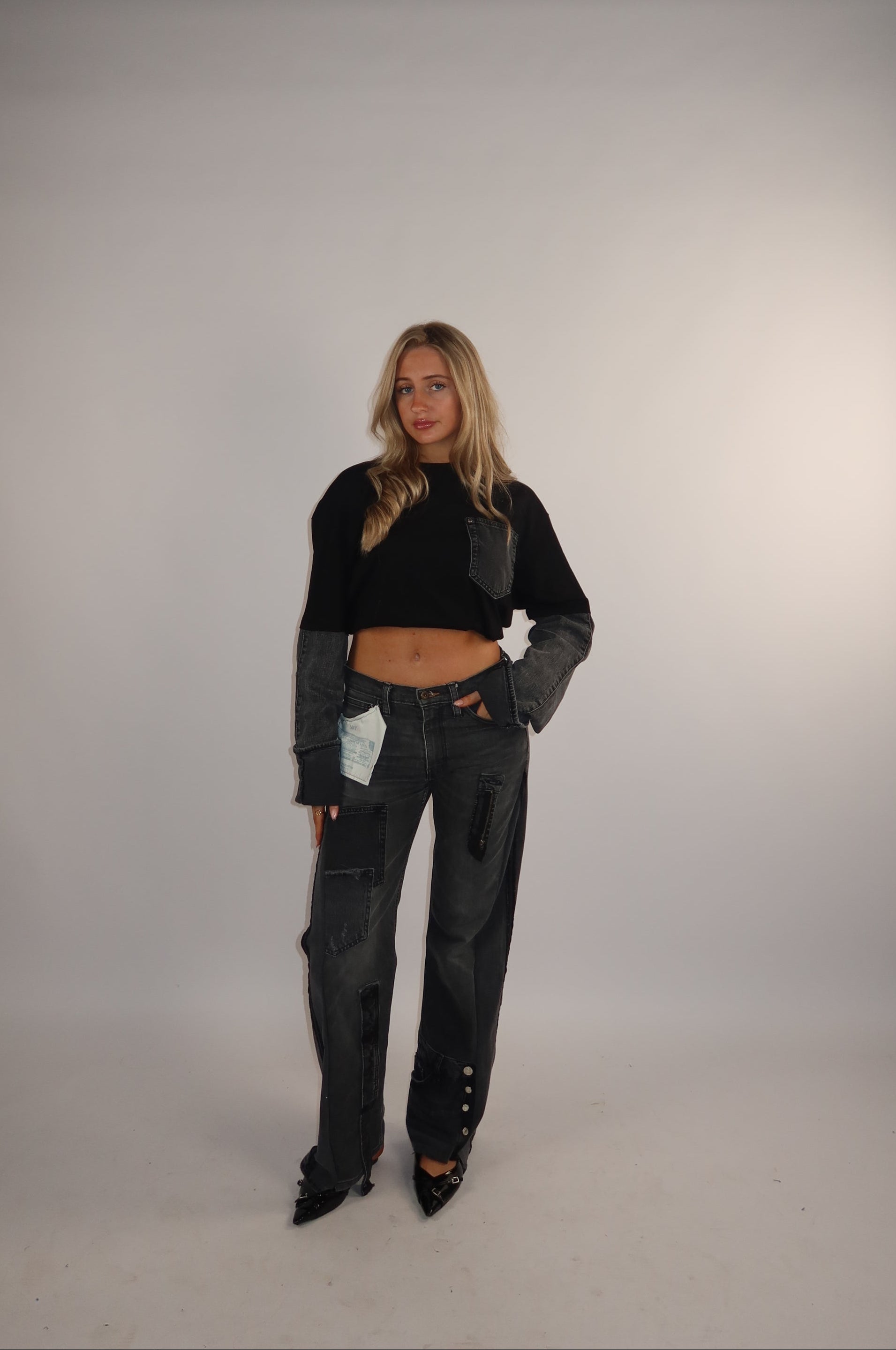 'TWO SIDES' Levi's reworked jeans