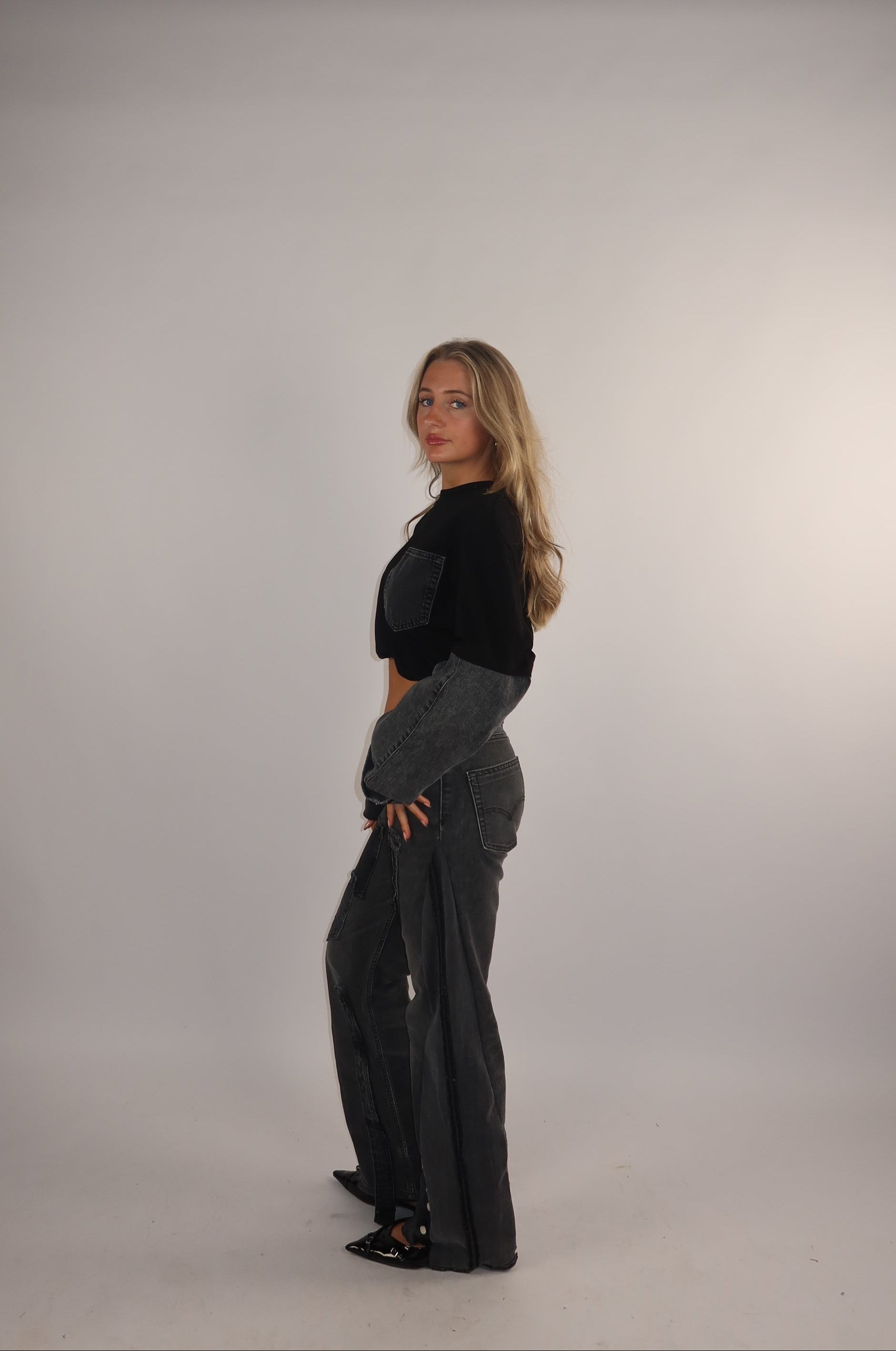 'TWO SIDES' Levi's reworked jeans