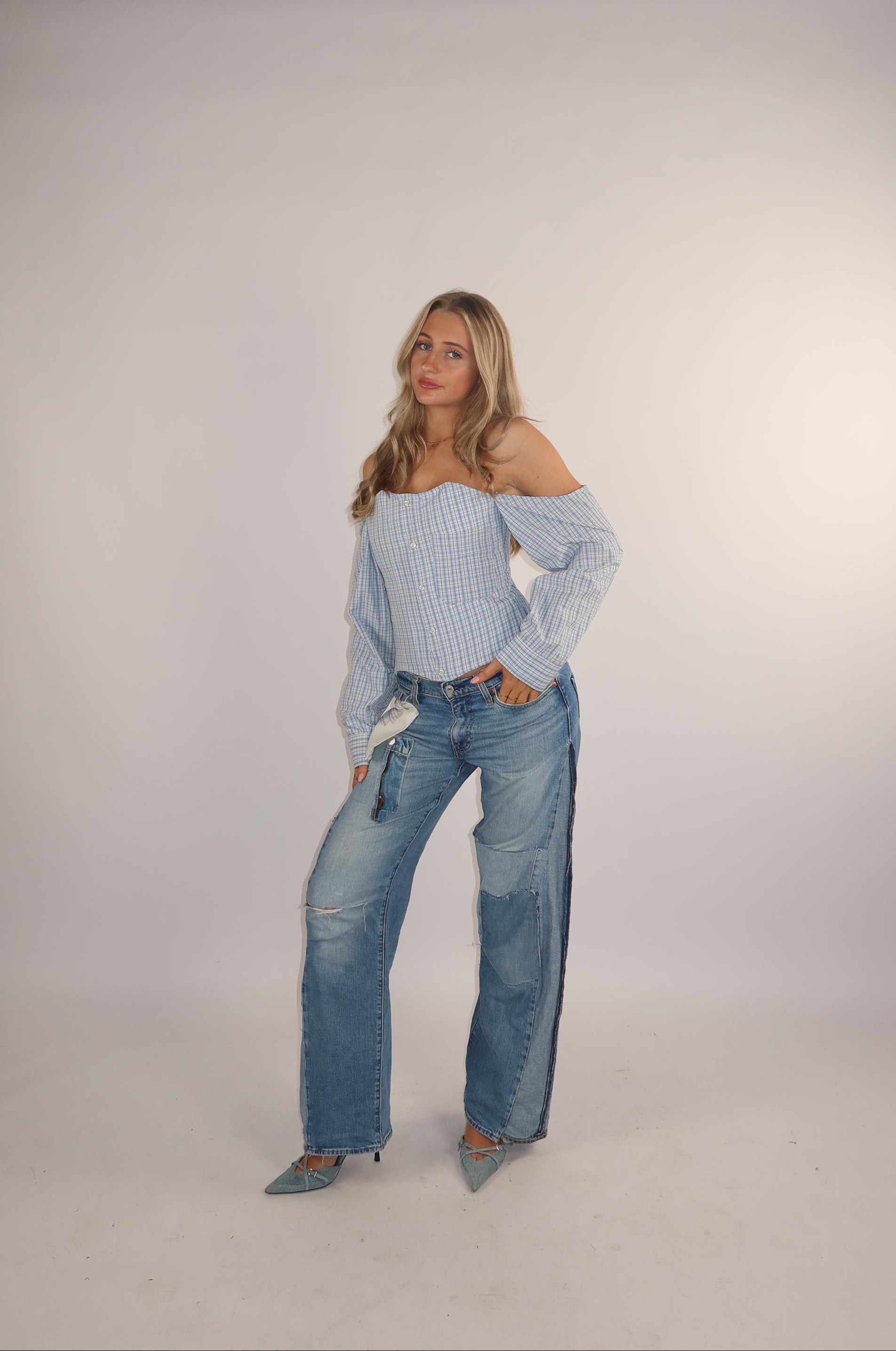 'TWO SIDES' Levi's reworked jeans