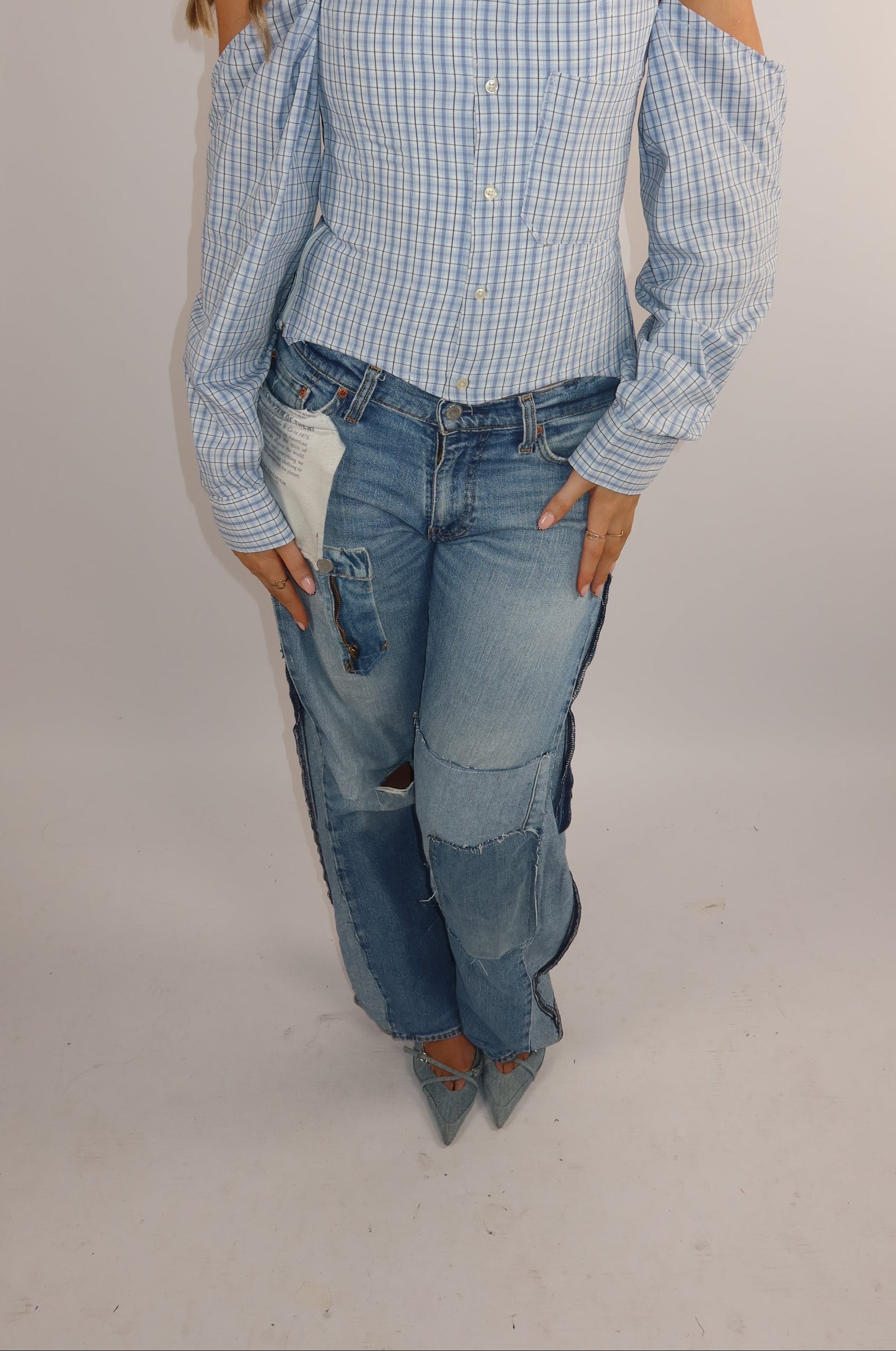 'TWO SIDES' Levi's reworked jeans