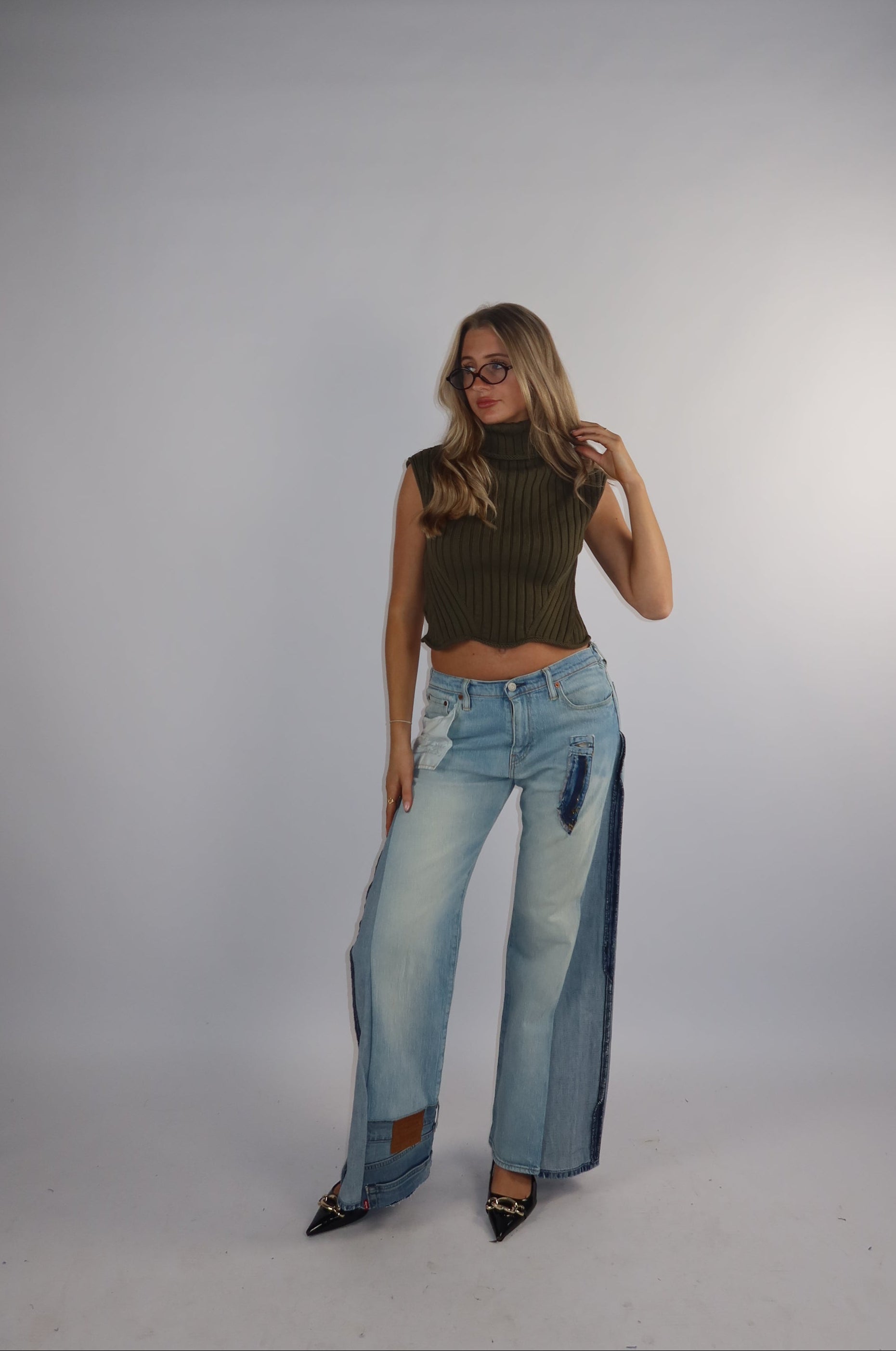 'TWO SIDES' Levi's reworked jeans