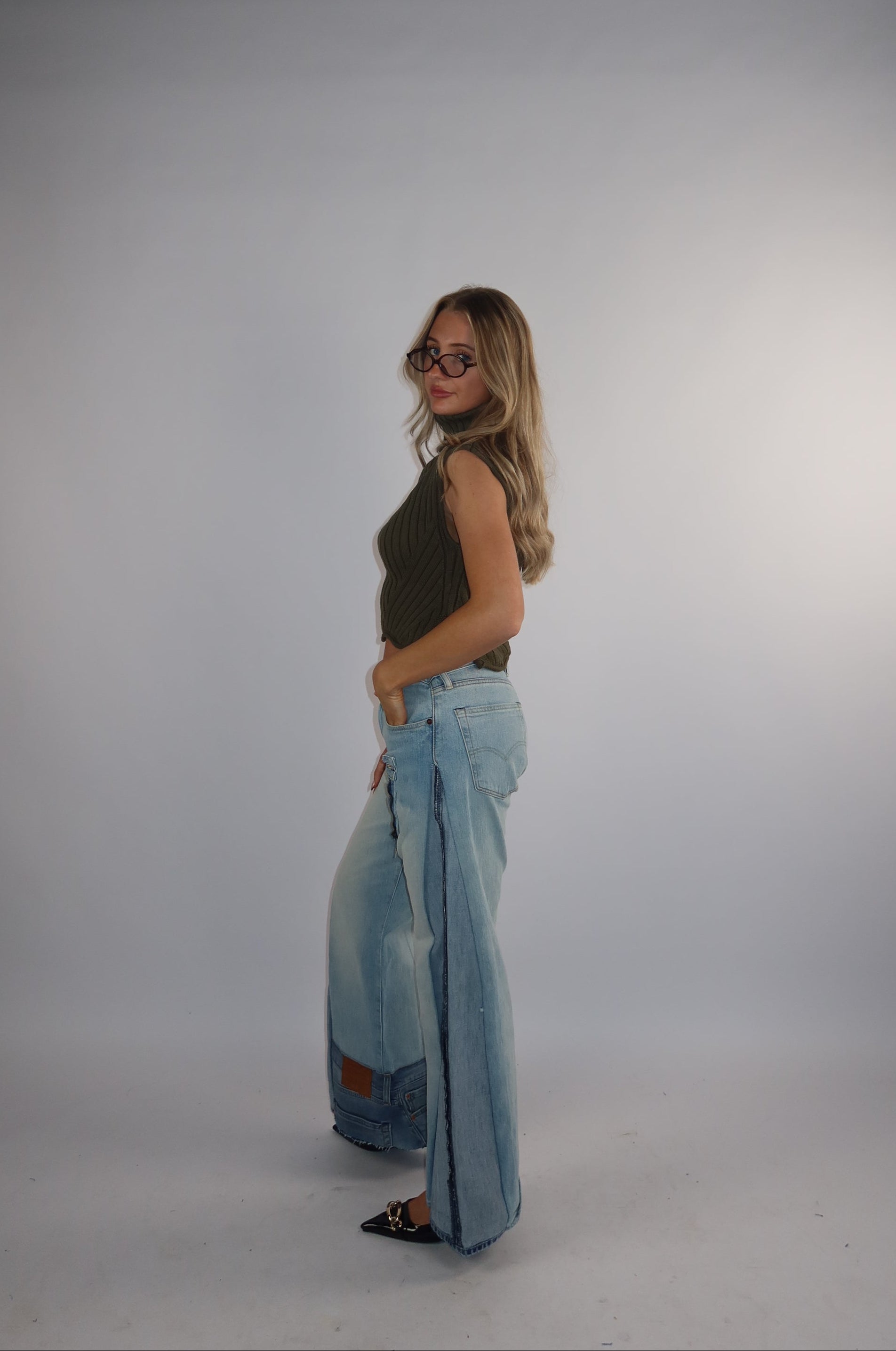 'TWO SIDES' Levi's reworked jeans