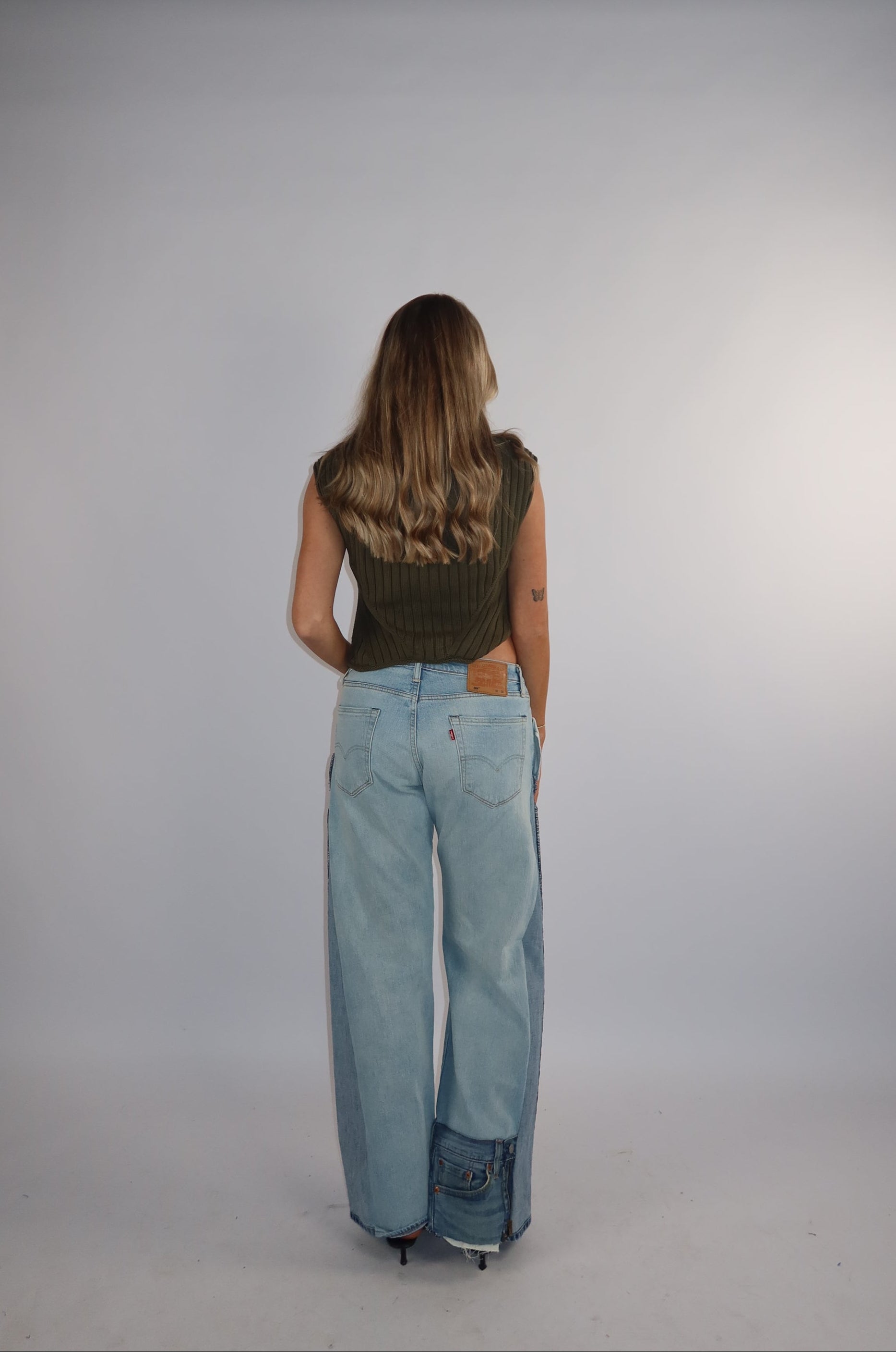 'TWO SIDES' Levi's reworked jeans