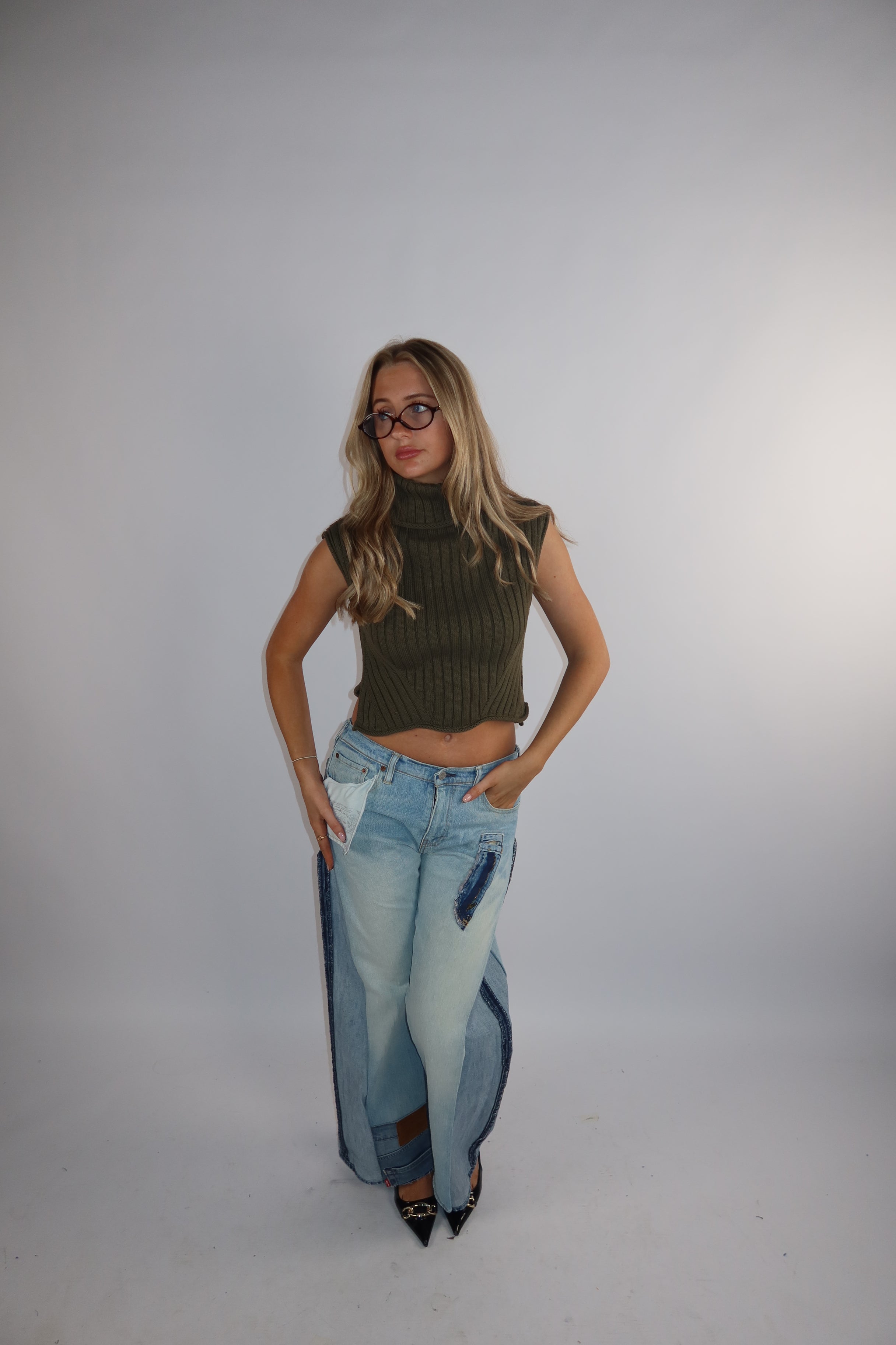 'TWO SIDES' Levi's reworked jeans