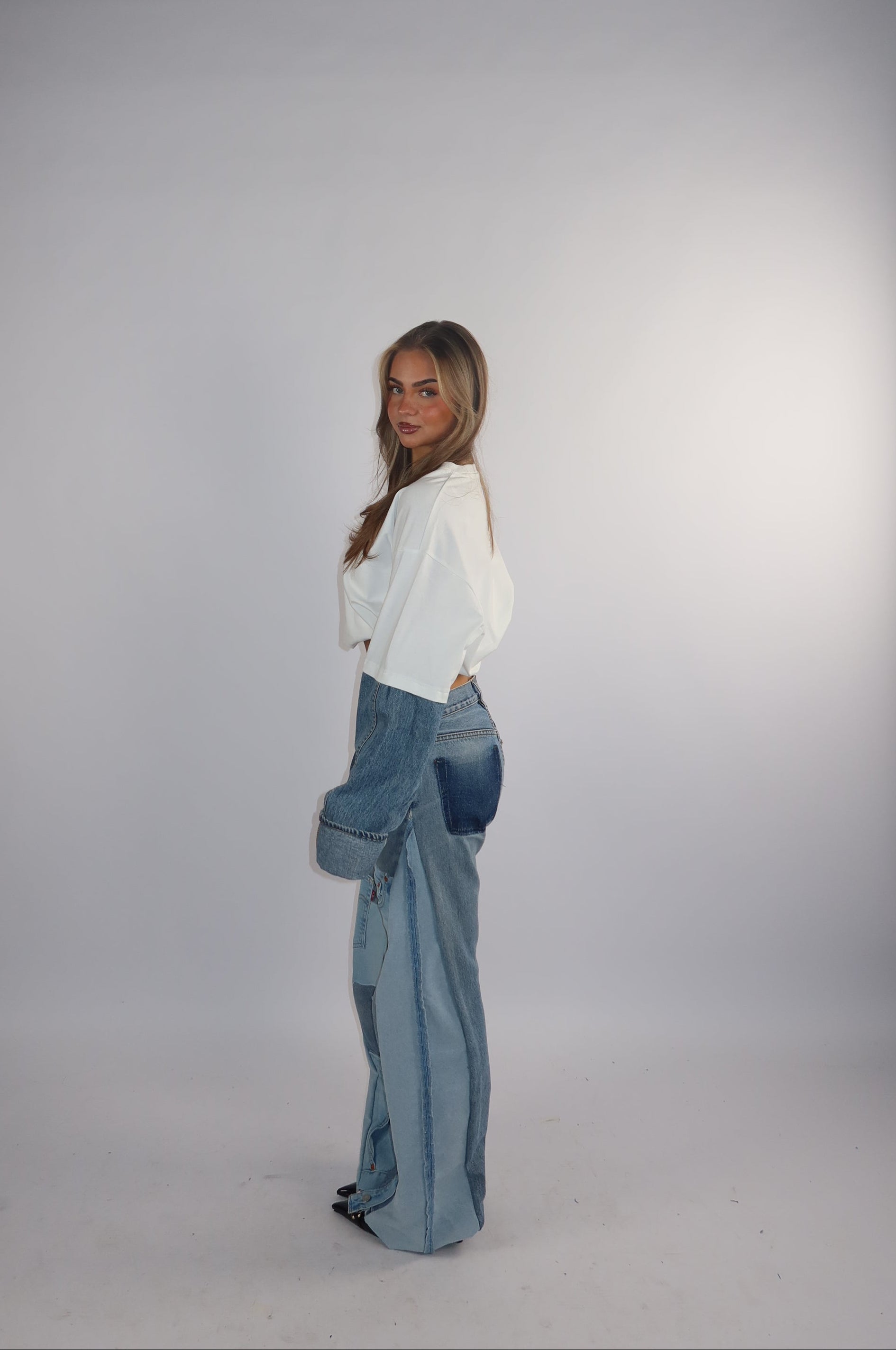 'TWO SIDES' Levi's reworked jeans