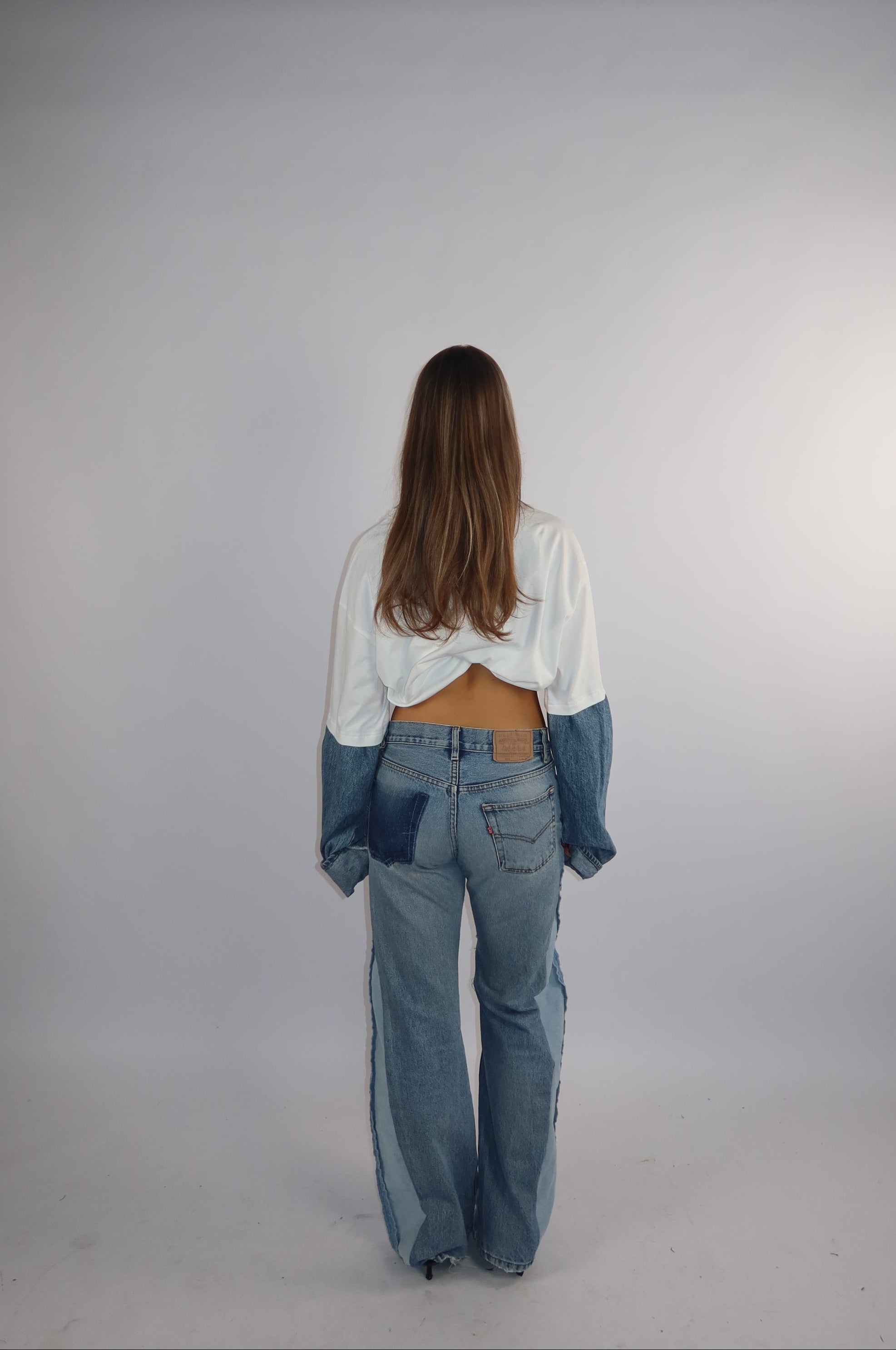 'DENIM' Sleeves t-shirt