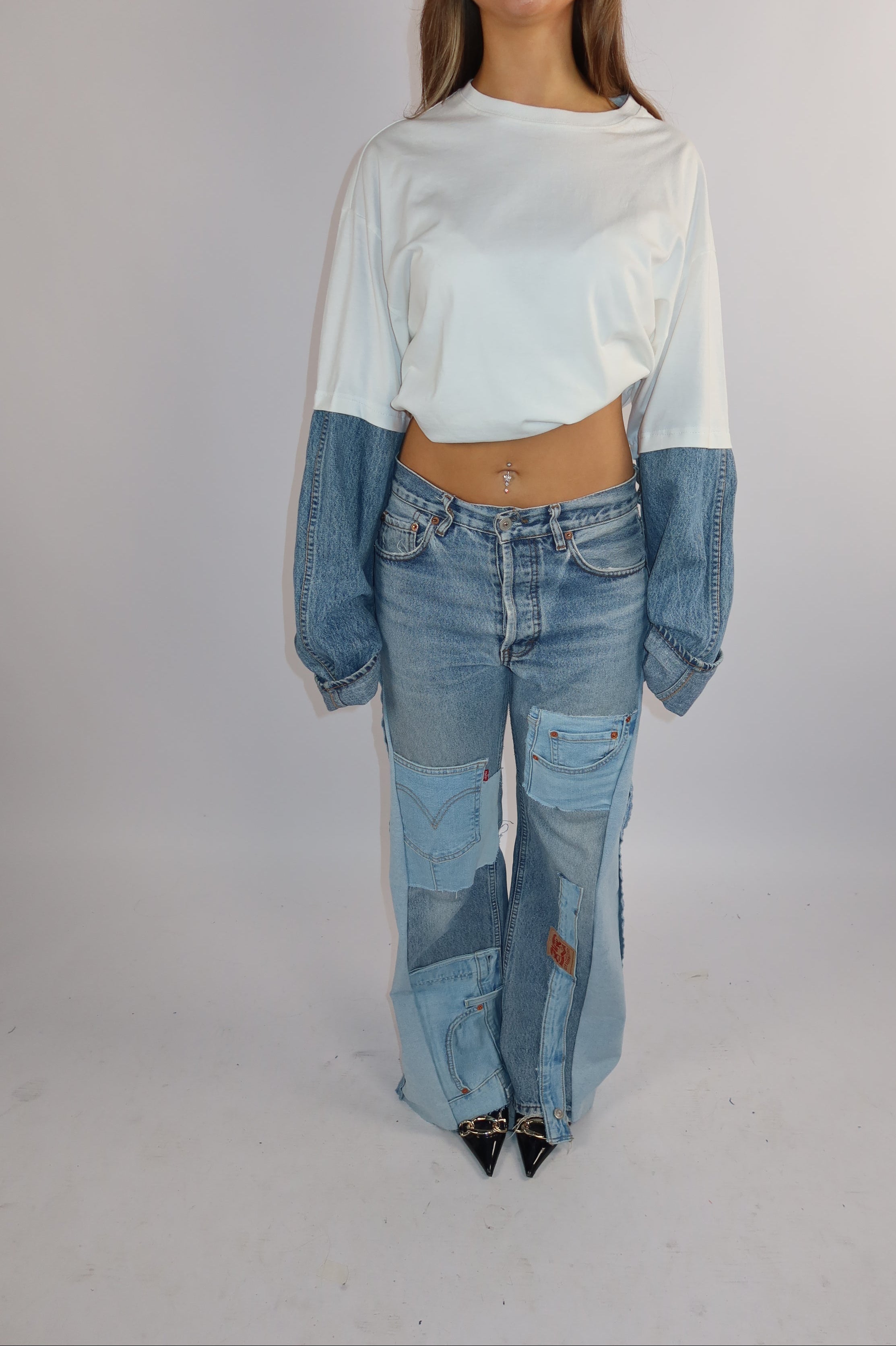 'TWO SIDES' Levi's reworked jeans