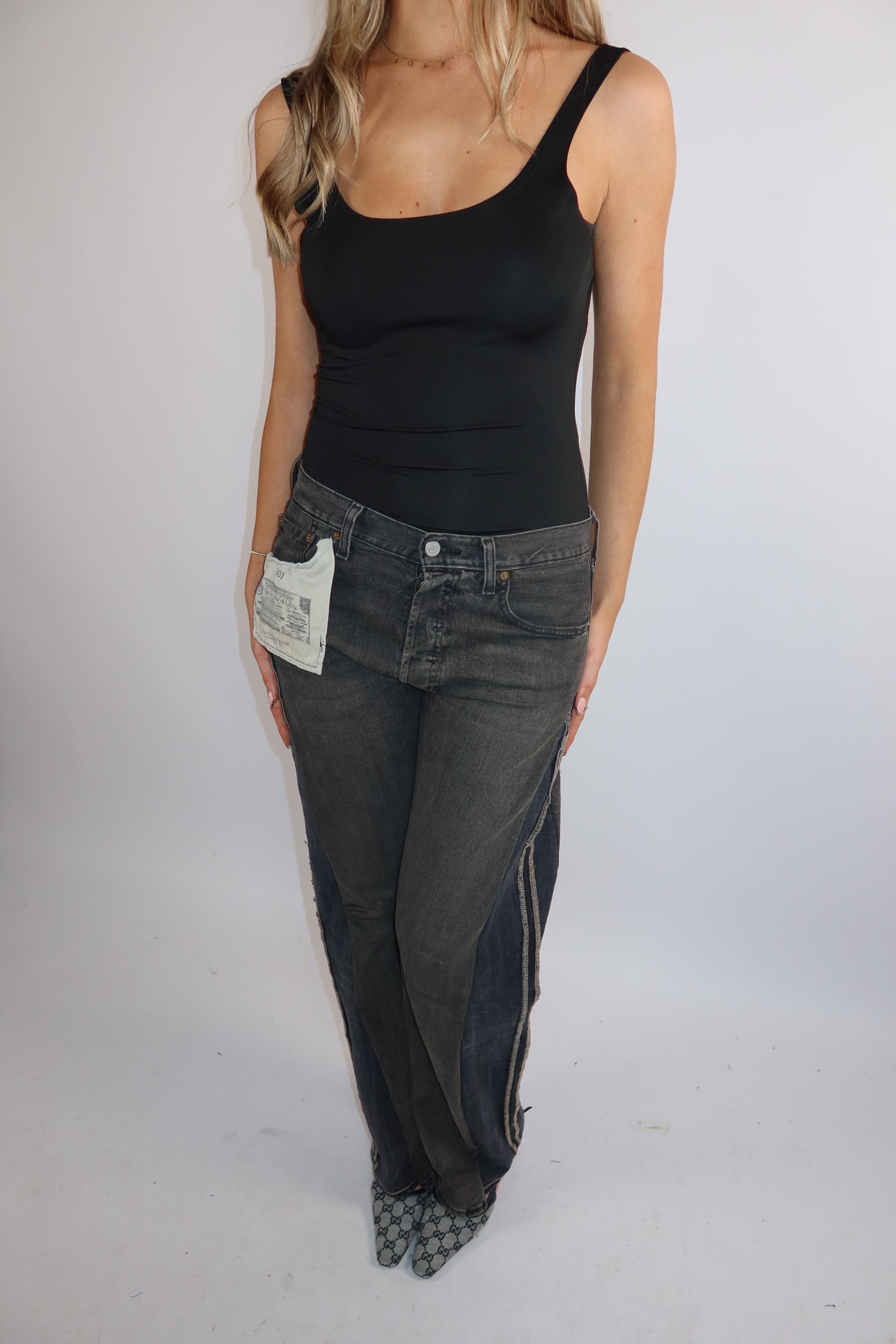 'TWO SIDES' Levi's reworked jeans