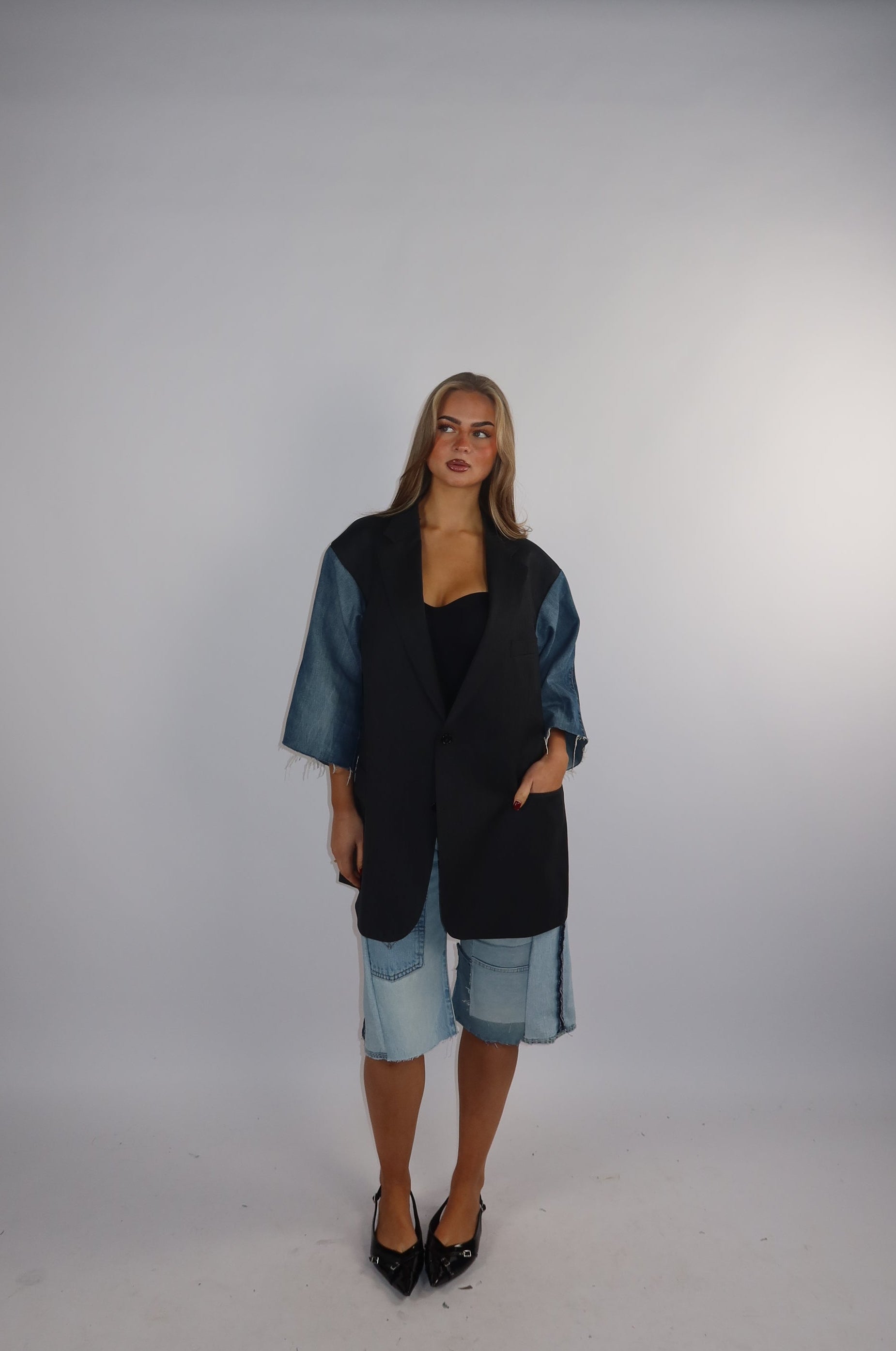 'DENIM' Short sleeves blazer