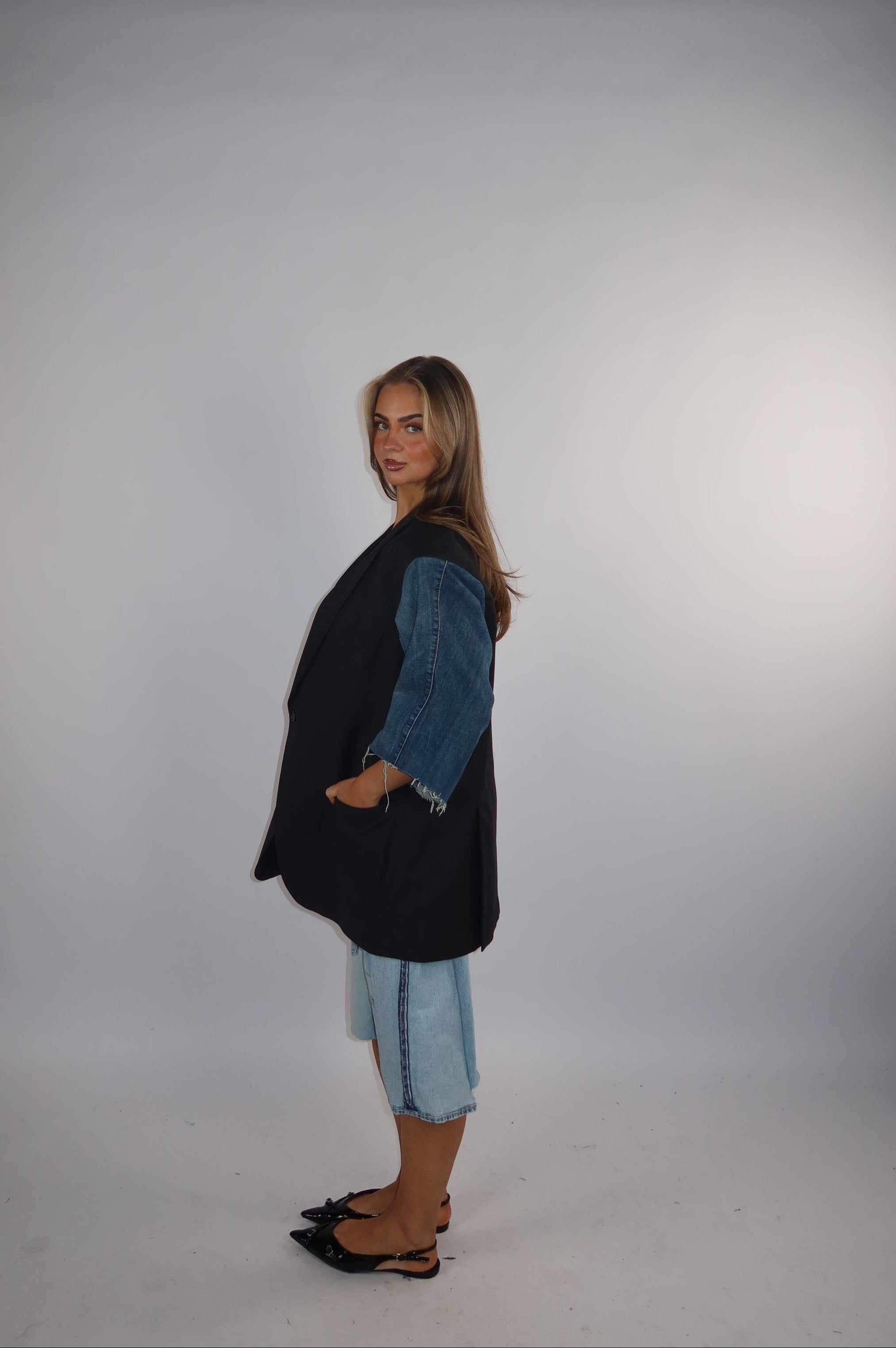 'DENIM' Short sleeves blazer