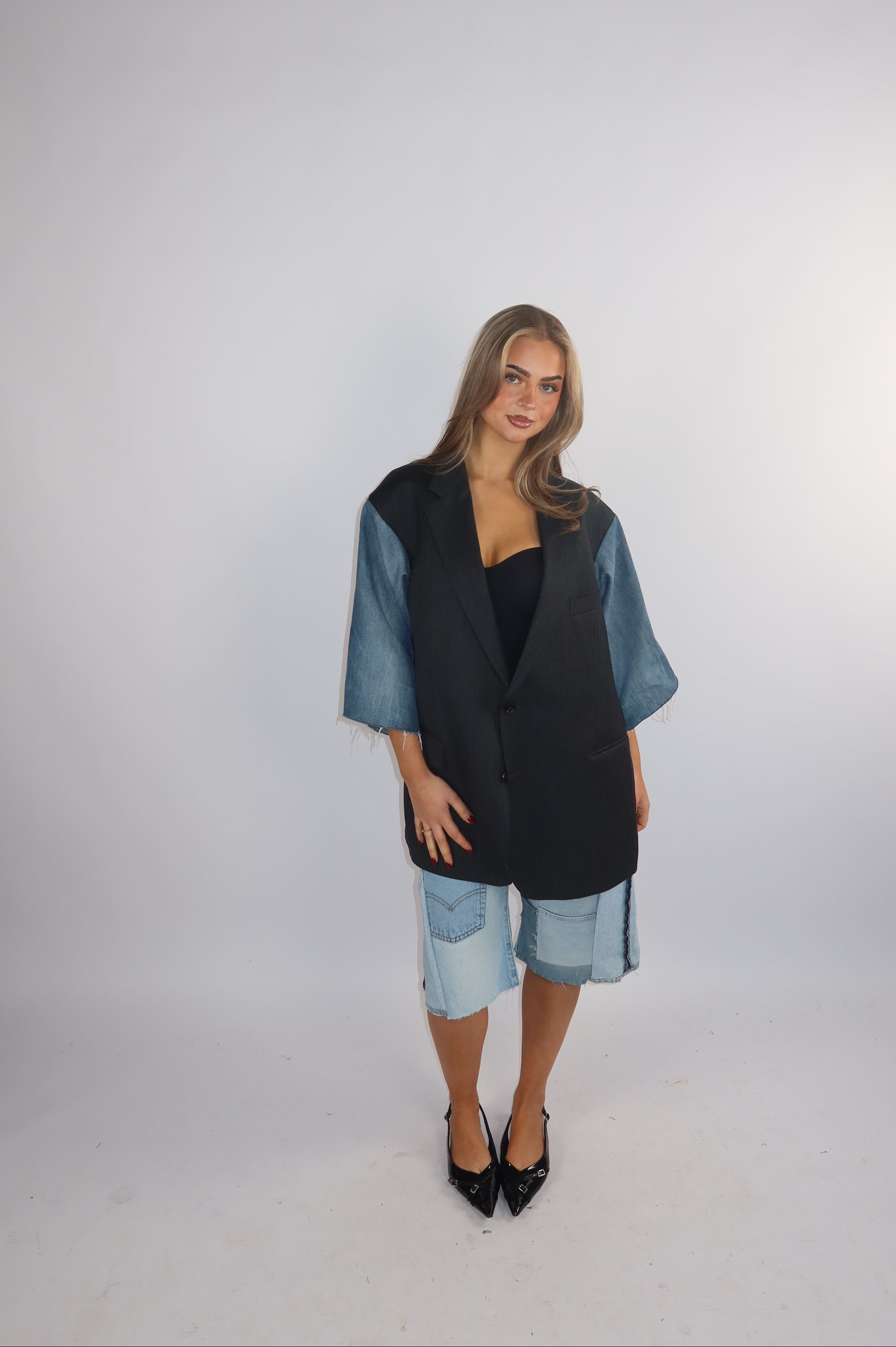 'DENIM' Short sleeves blazer