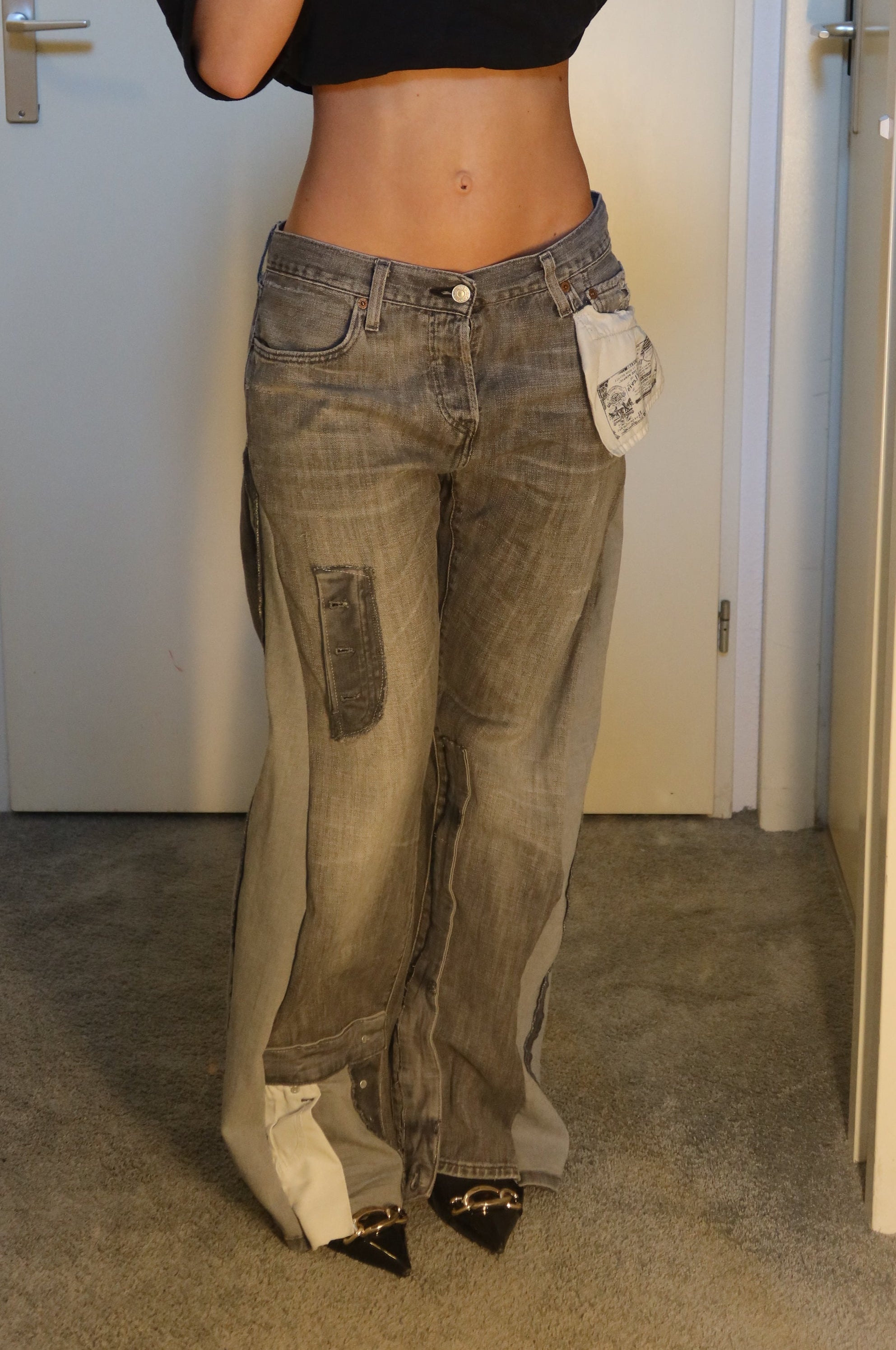 'TWO SIDES' Levi's reworked jeans