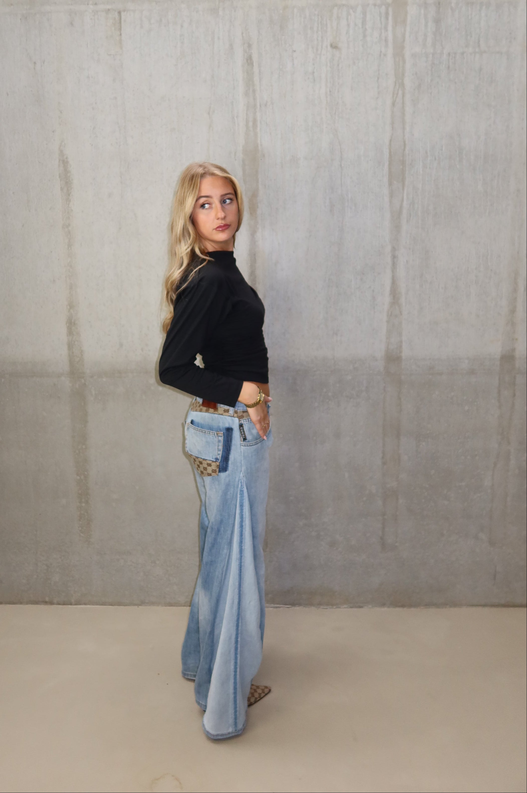 'TWO SIDES' Gucci reworked jeans