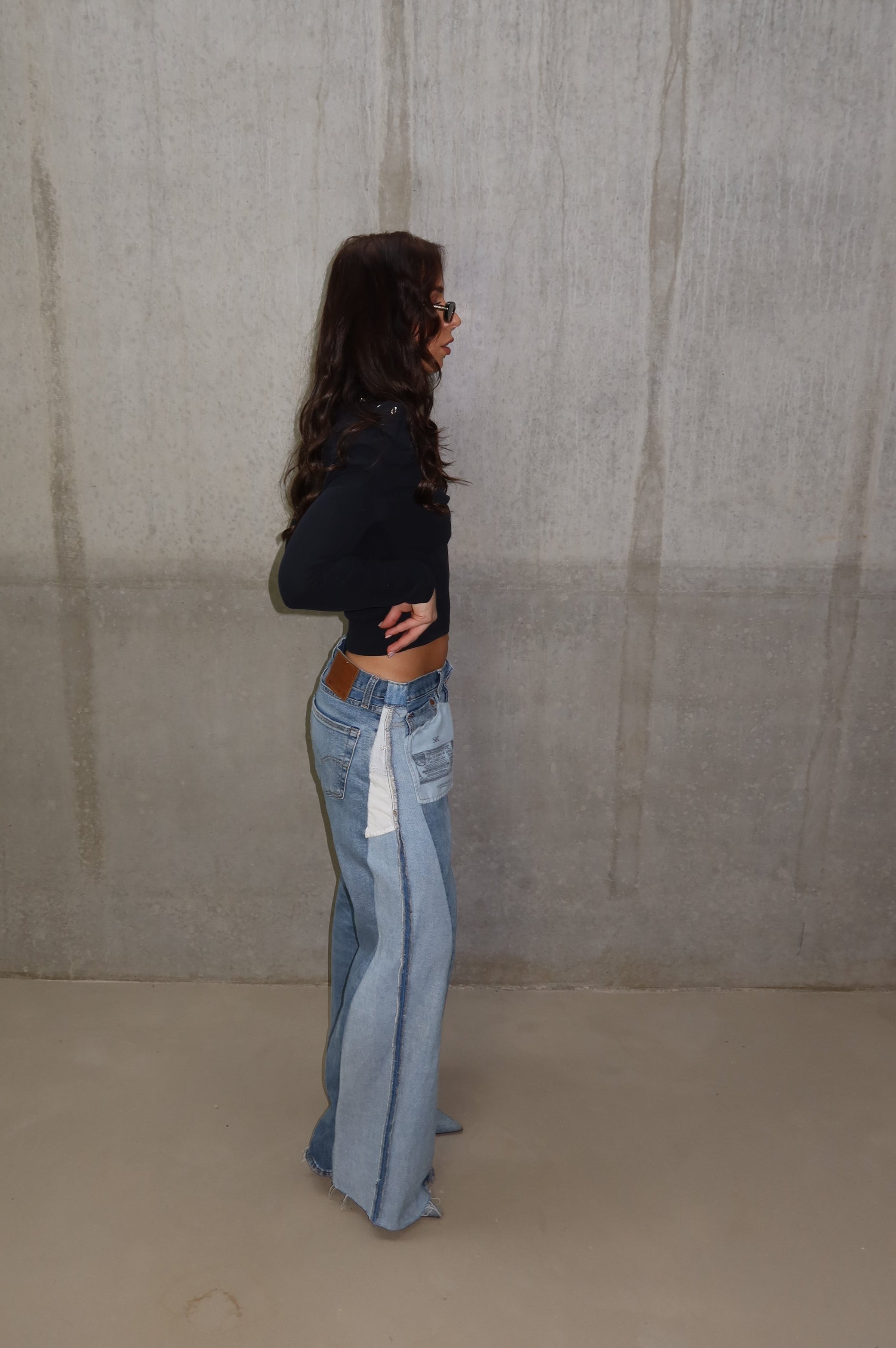 'TWO SIDES' Levi's reworked jeans