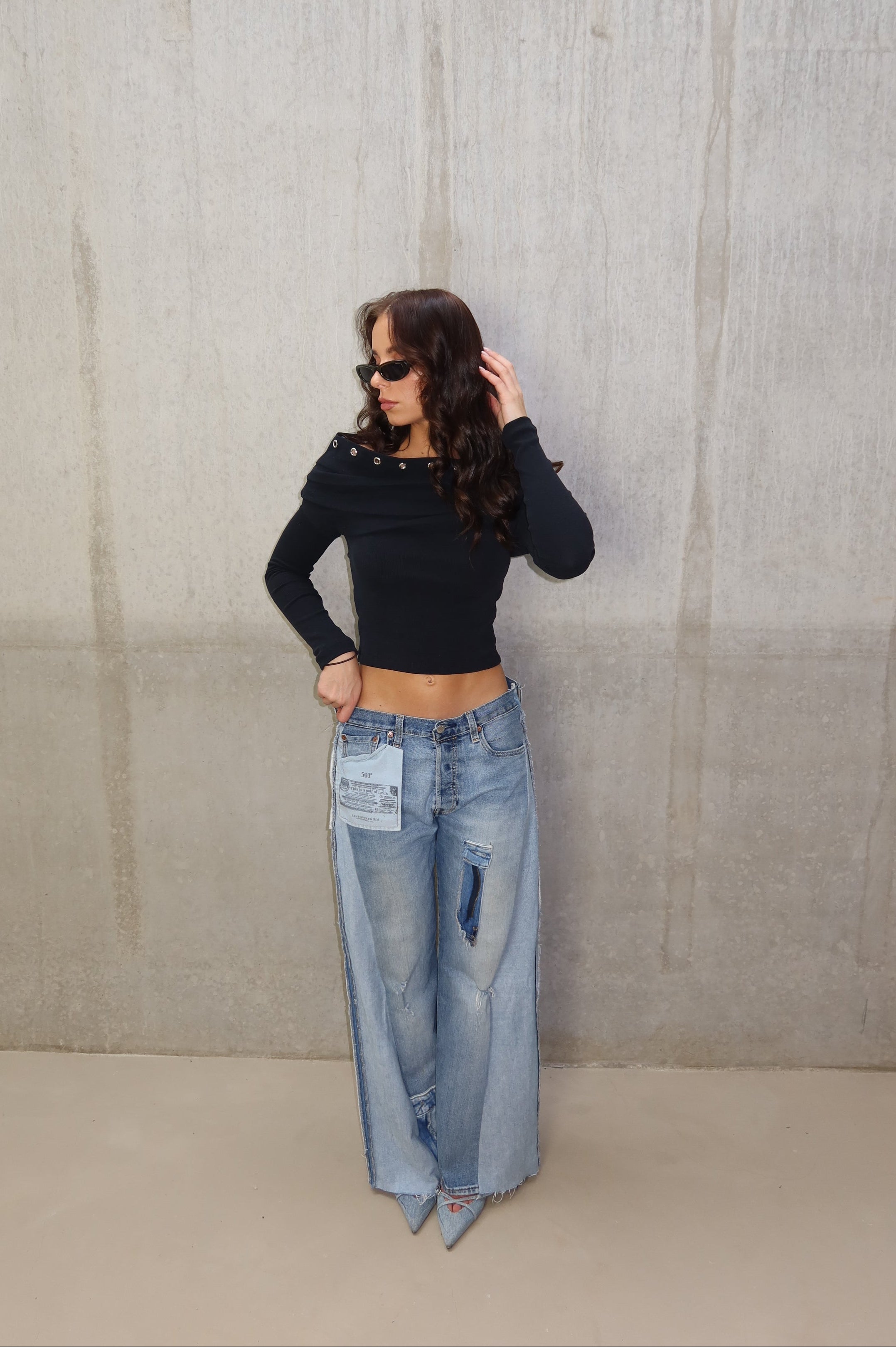 'TWO SIDES' Levi's reworked jeans