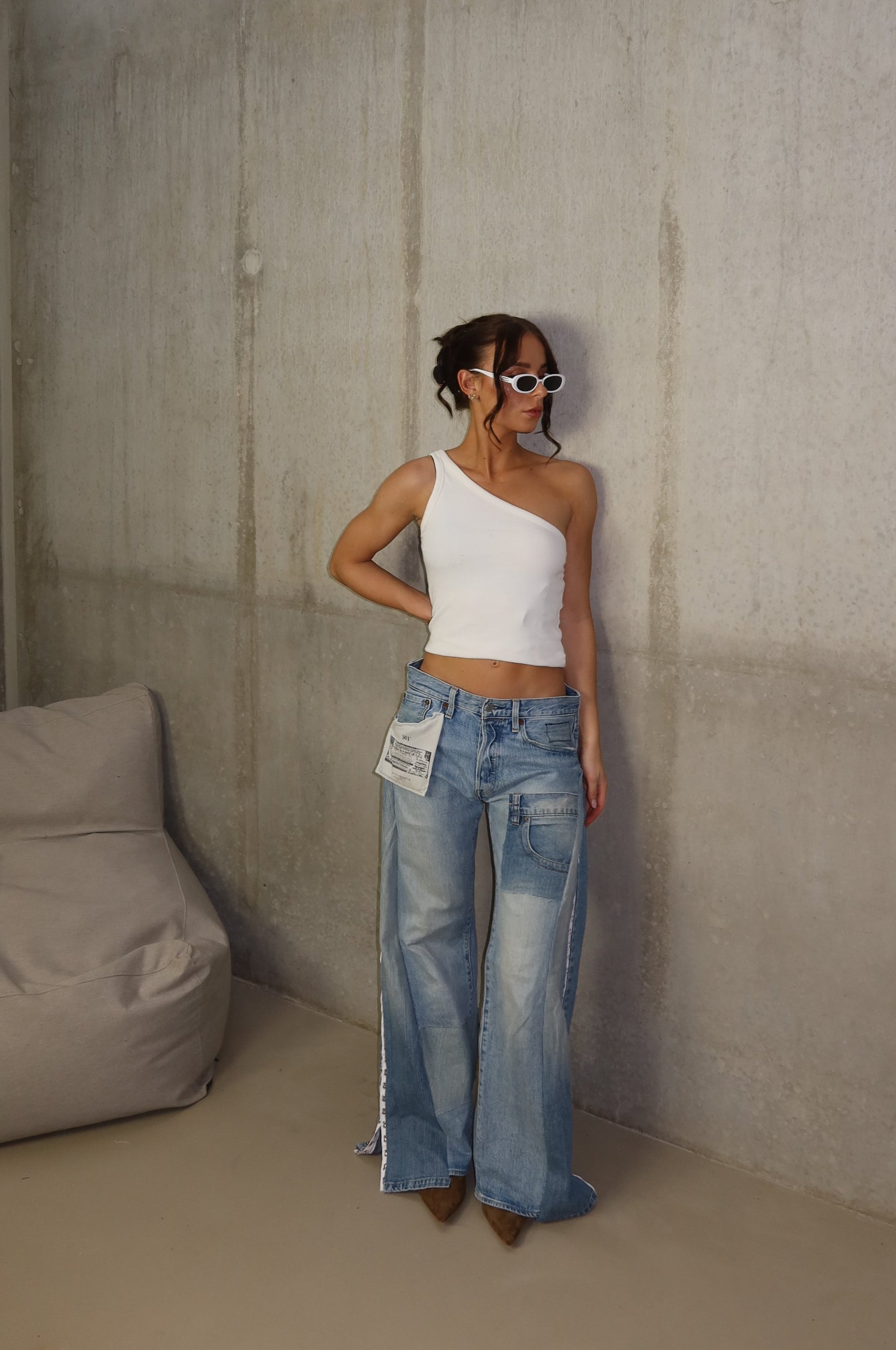 'TWO SIDES' Levi's reworked jeans